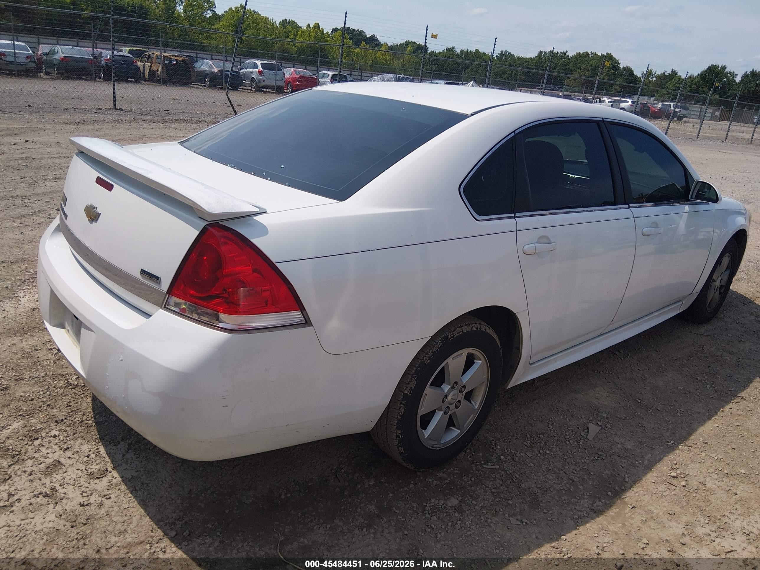 2010 Chevrolet Impala Lt White vin: 2G1WB5EK8A1168639