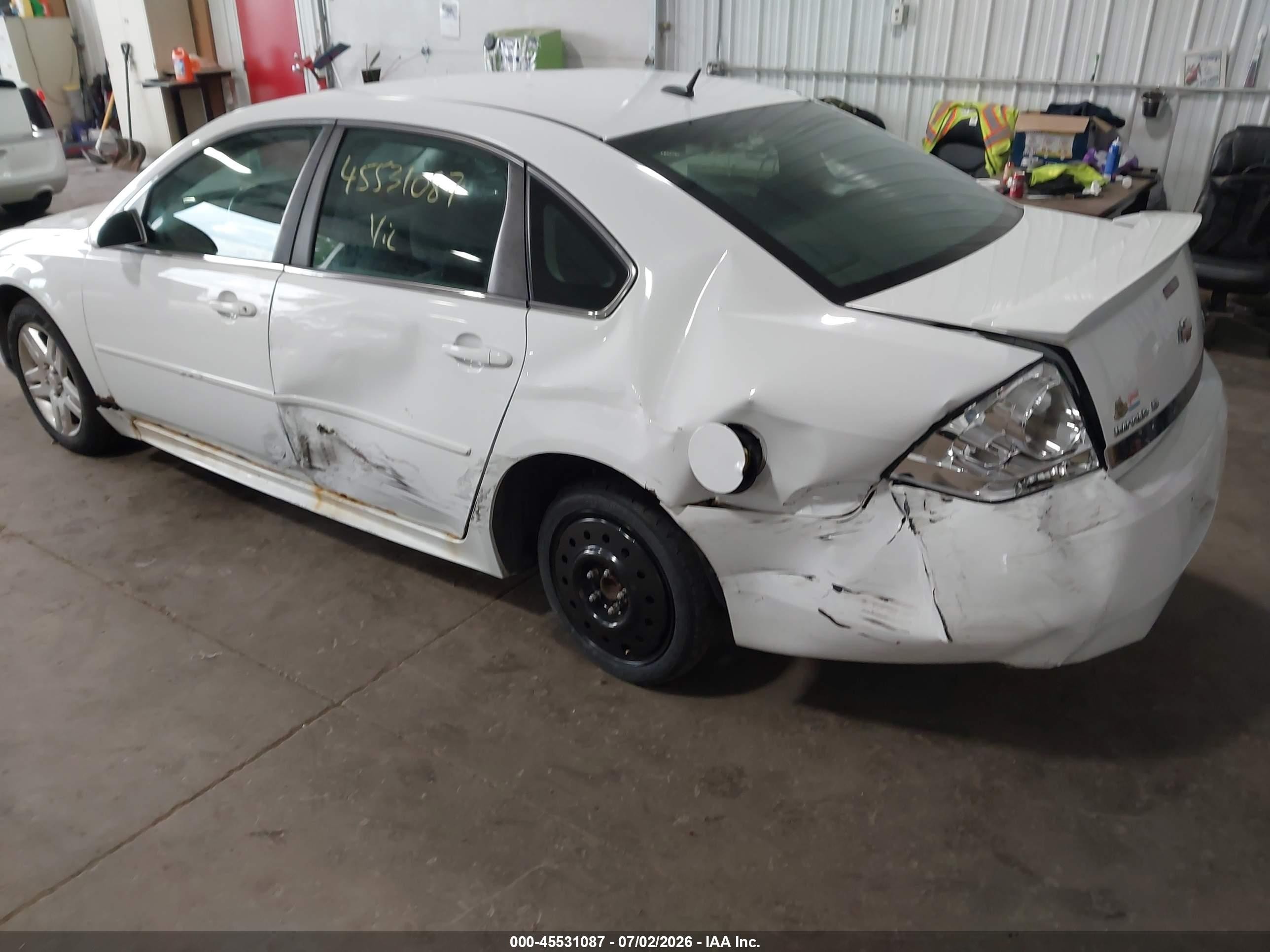 2010 Chevrolet Impala Lt White vin: 2G1WB5EK9A1187183