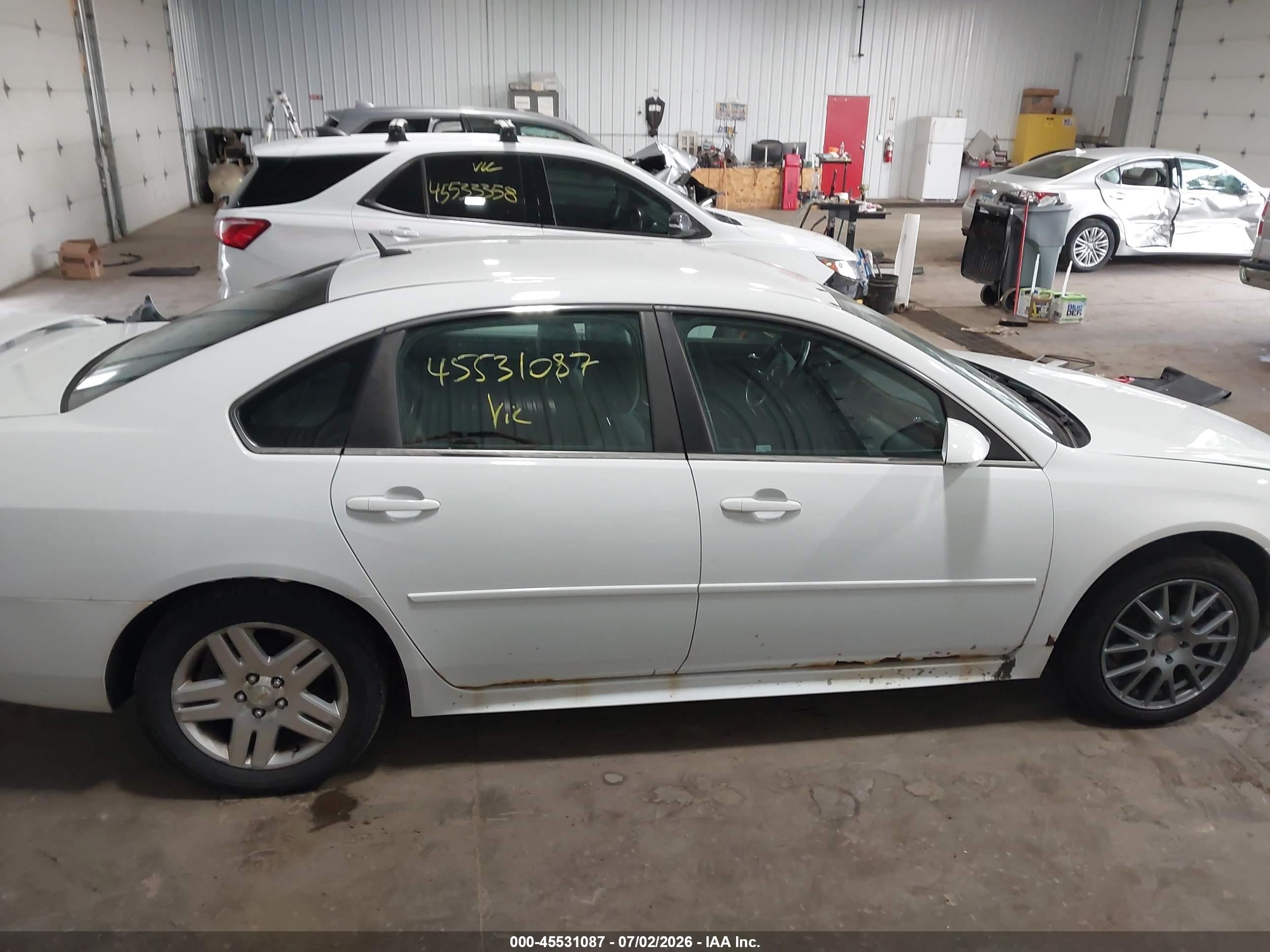 2010 Chevrolet Impala Lt White vin: 2G1WB5EK9A1187183