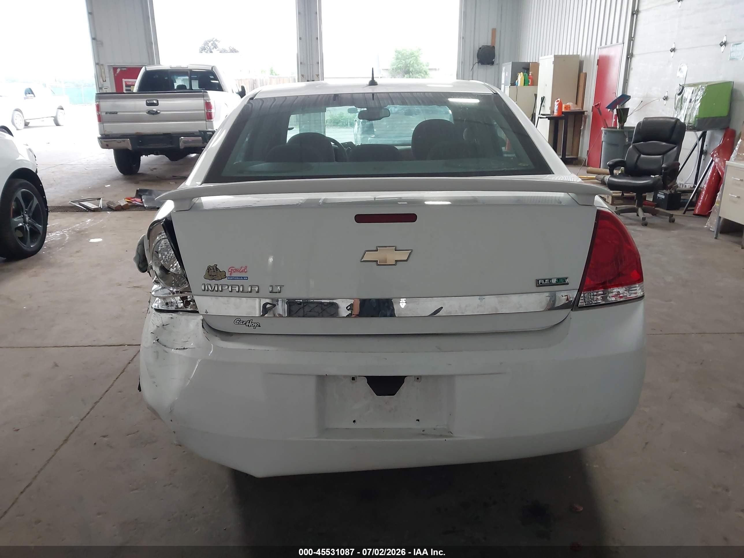 2010 Chevrolet Impala Lt White vin: 2G1WB5EK9A1187183