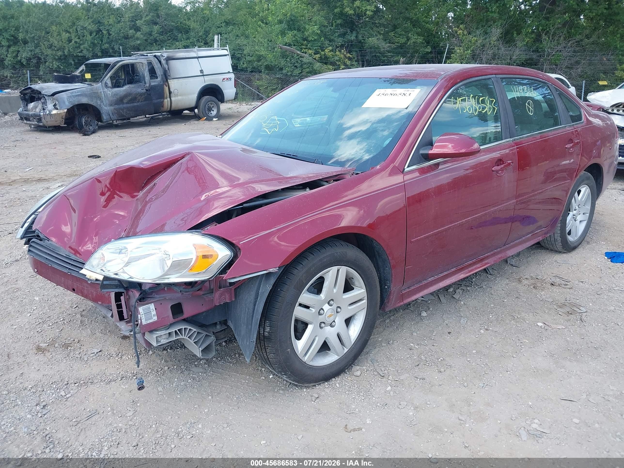 2011 Chevrolet Impala Lt Red vin: 2G1WB5EK9B1144366