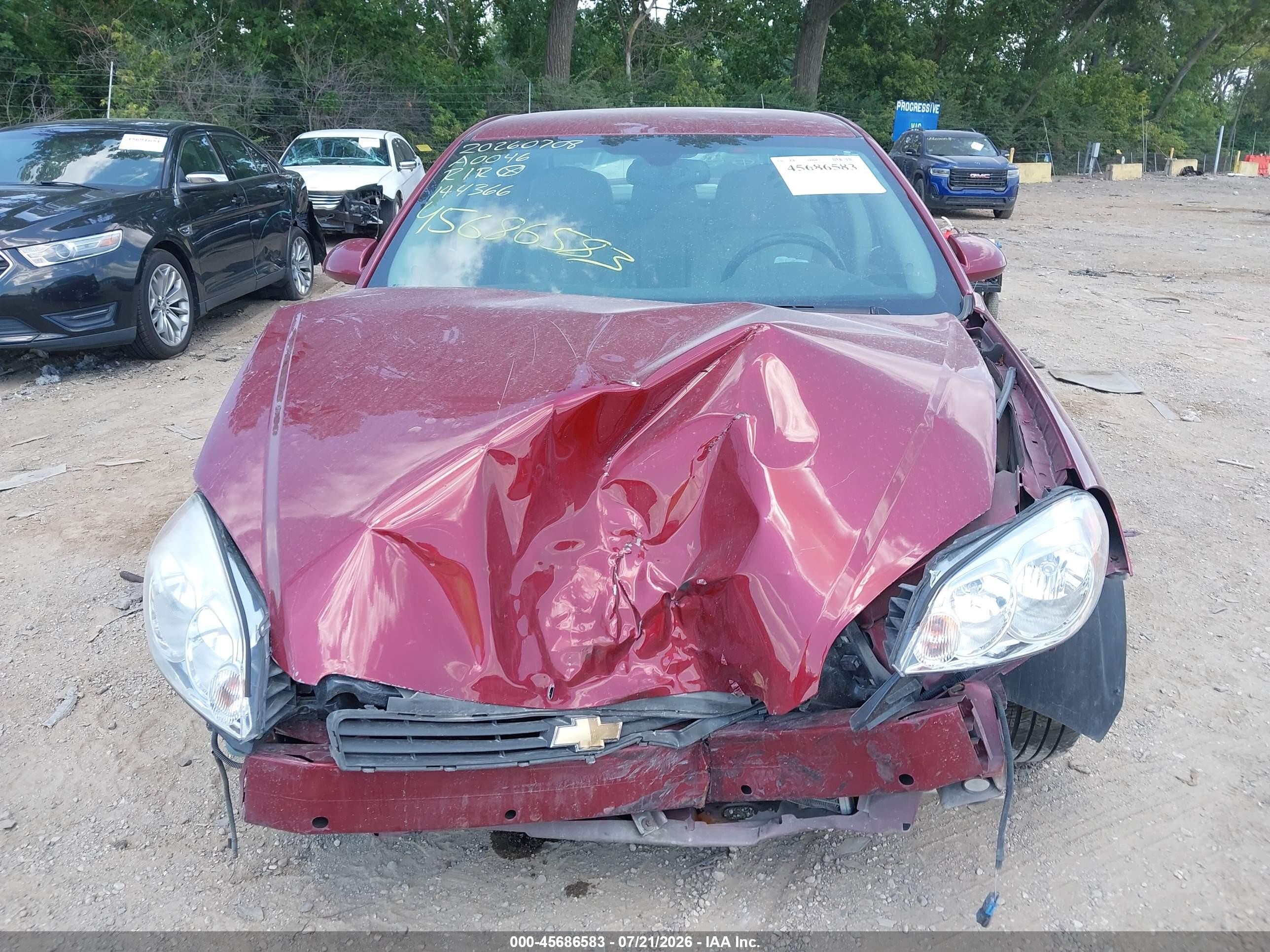 2011 Chevrolet Impala Lt Red vin: 2G1WB5EK9B1144366