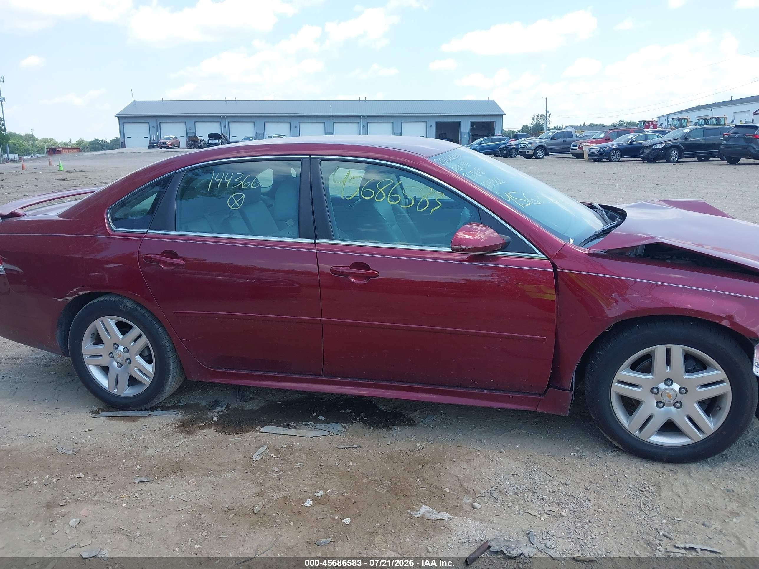 2011 Chevrolet Impala Lt Red vin: 2G1WB5EK9B1144366