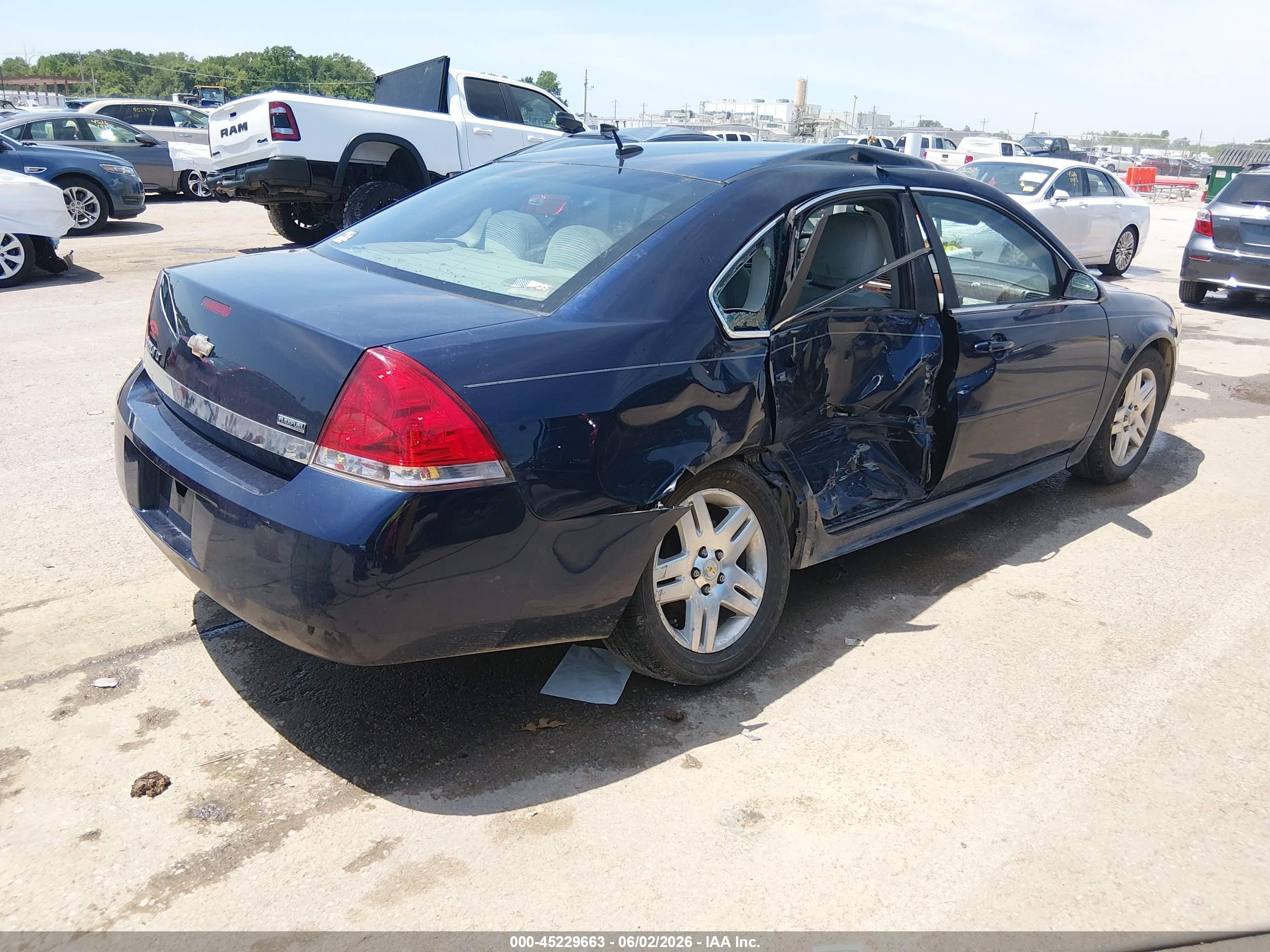 2011 Chevrolet Impala Lt Blue vin: 2G1WB5EK9B1208924