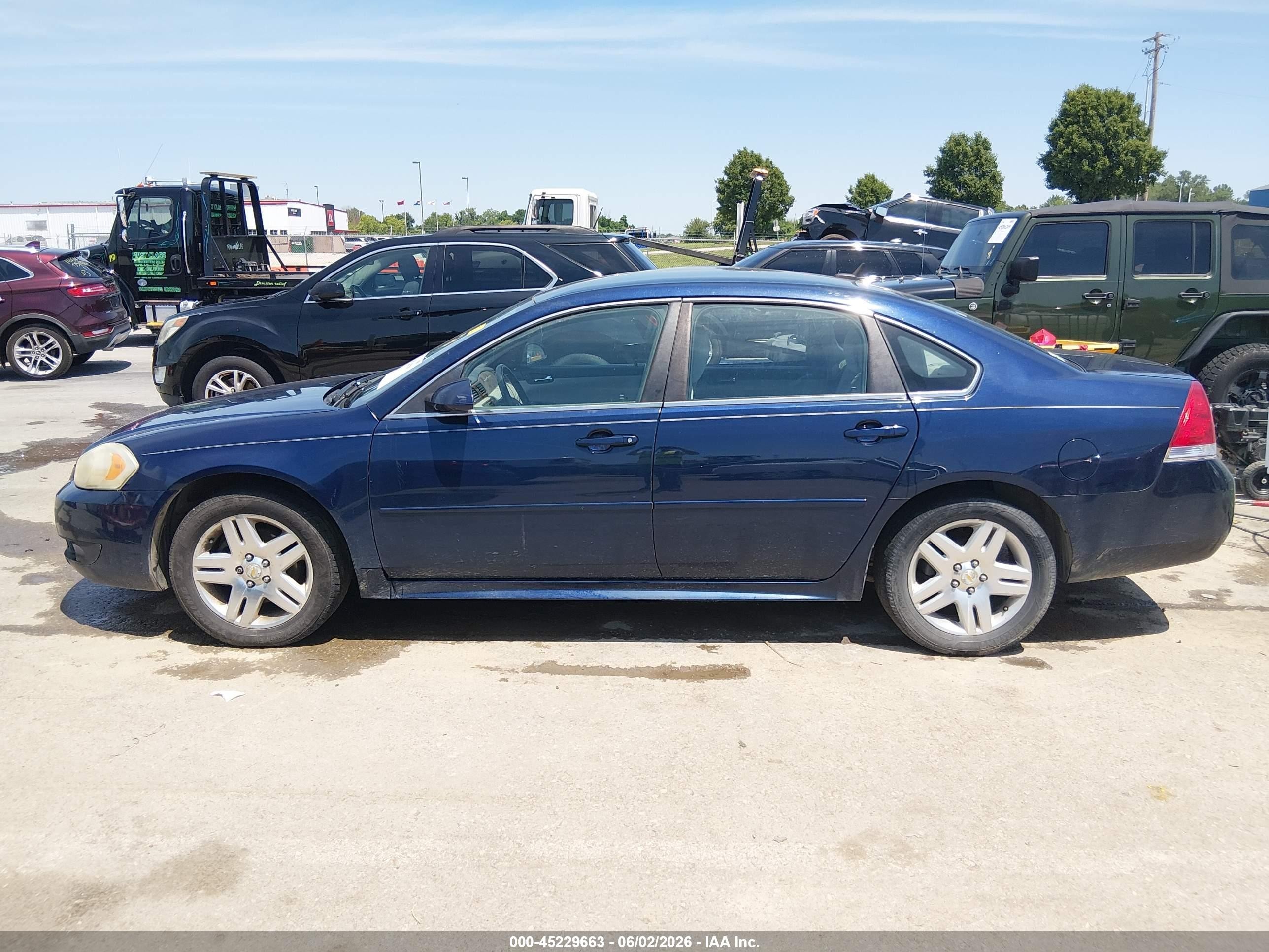 2011 Chevrolet Impala Lt Blue vin: 2G1WB5EK9B1208924