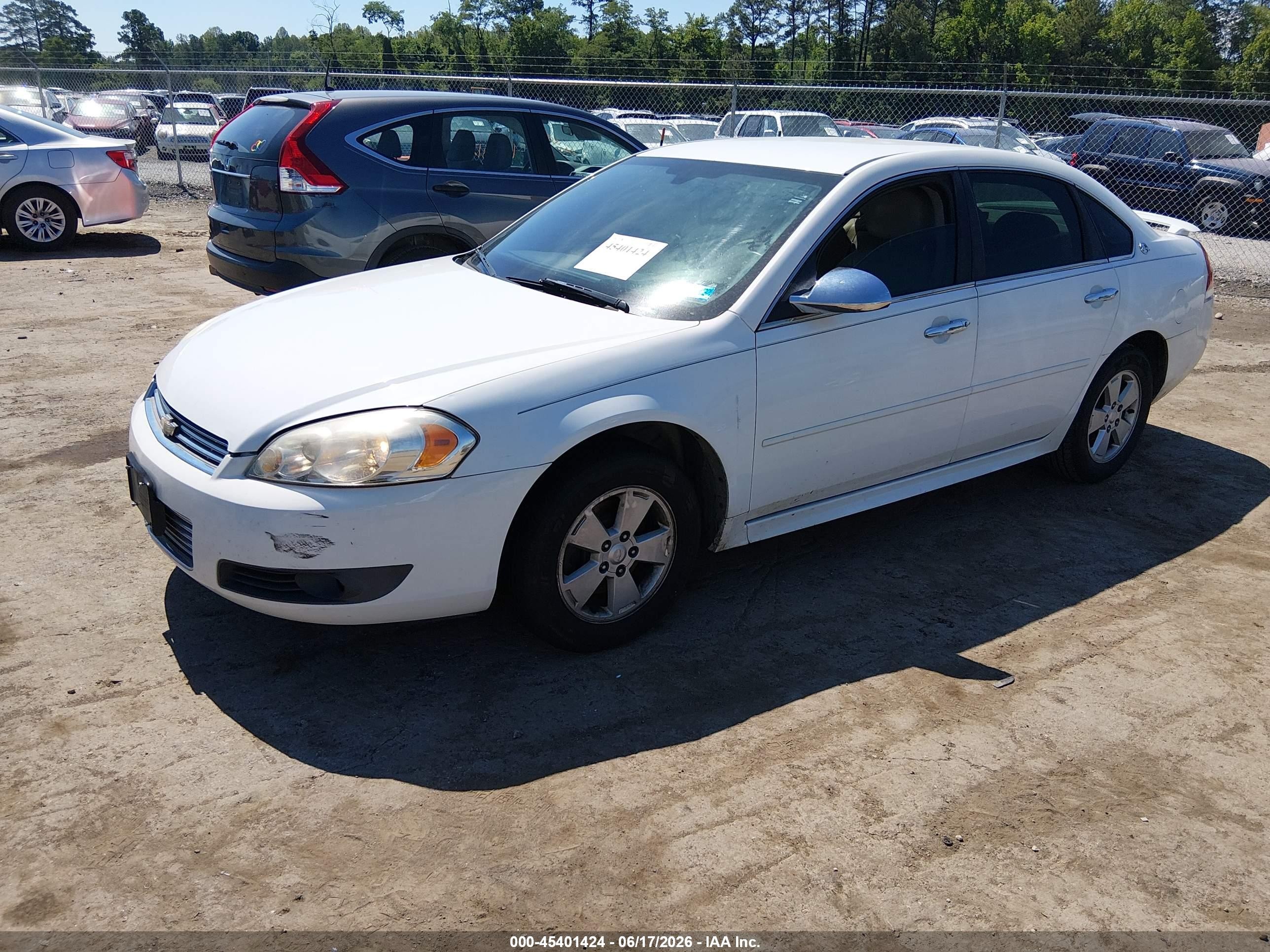 2010 Chevrolet Impala Lt White vin: 2G1WB5EKXA1137926