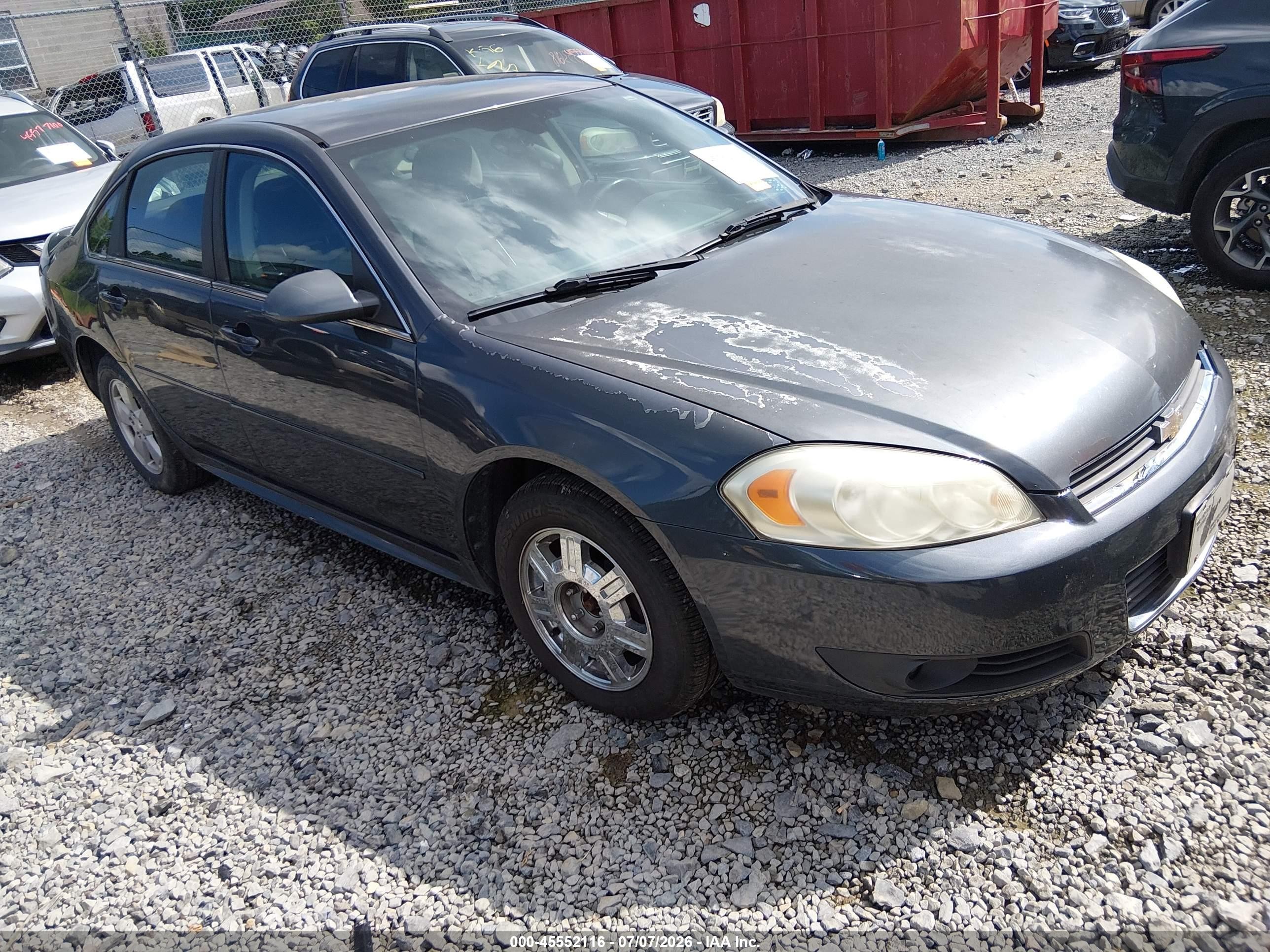 2010 Chevrolet Impala Lt Blue vin: 2G1WB5EKXA1144164