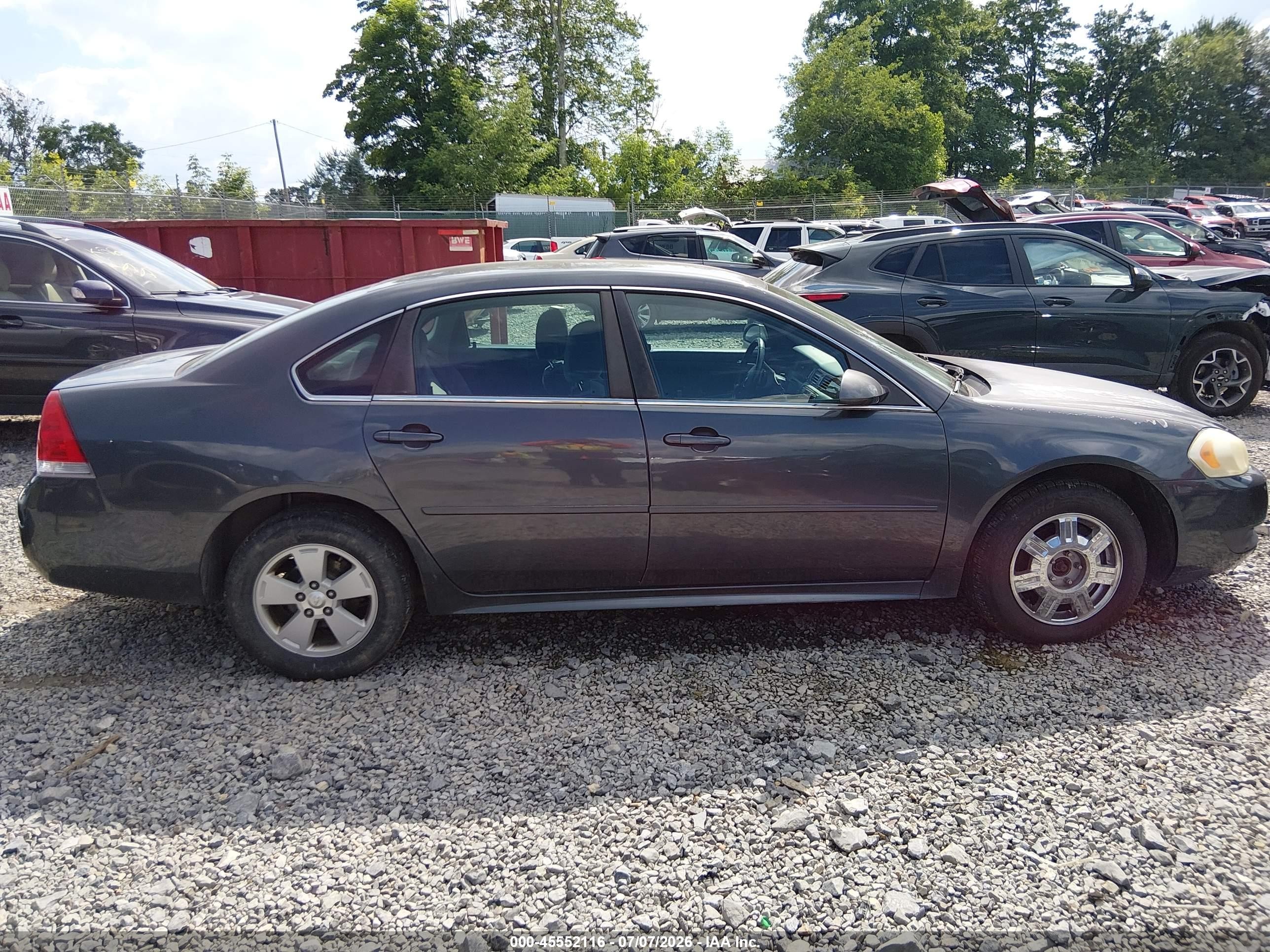 2010 Chevrolet Impala Lt Blue vin: 2G1WB5EKXA1144164