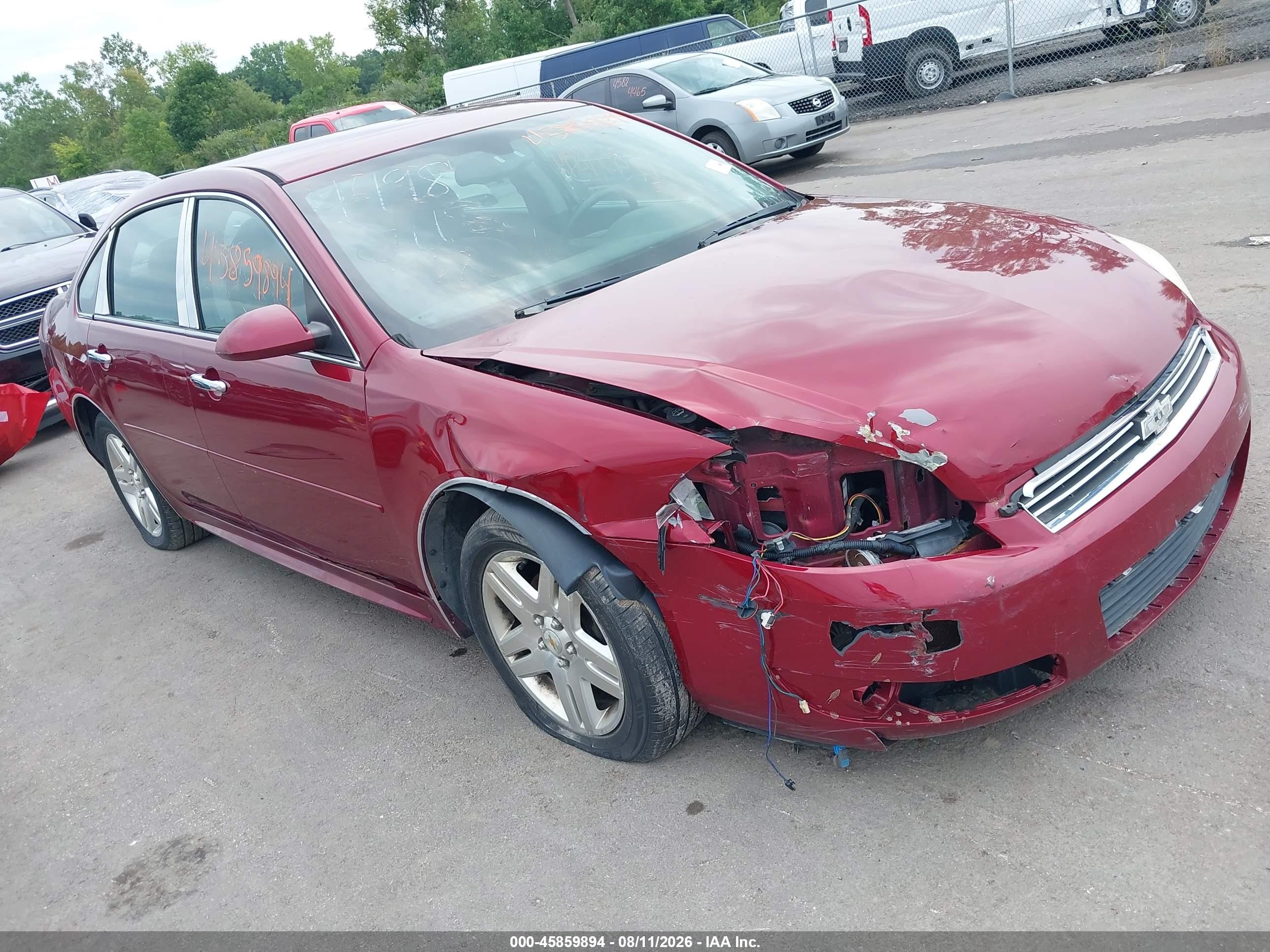 2011 Chevrolet Impala Lt Red vin: 2G1WB5EKXB1127155