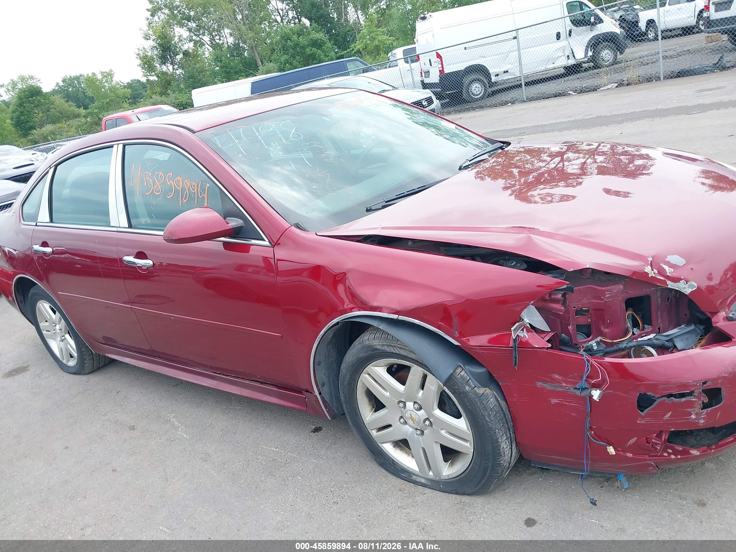 2011 Chevrolet Impala Lt Red vin: 2G1WB5EKXB1127155