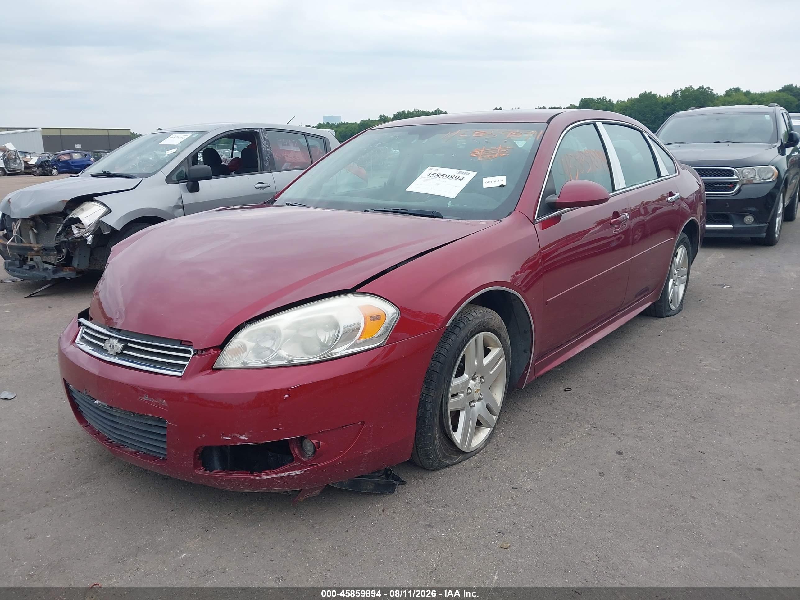 2011 Chevrolet Impala Lt Red vin: 2G1WB5EKXB1127155