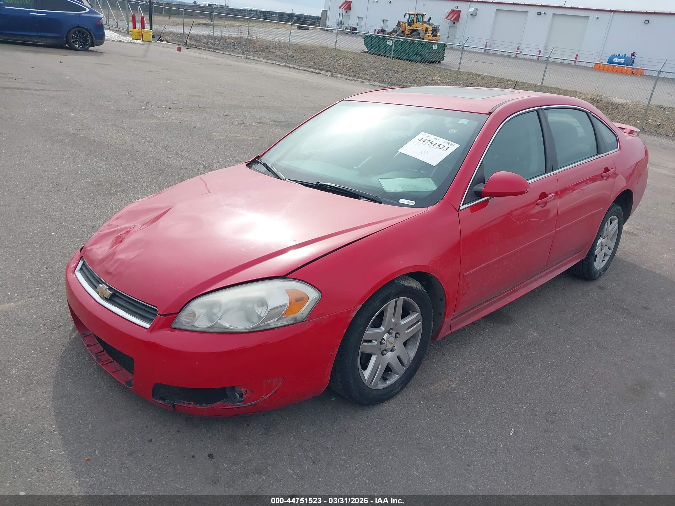 2011 Chevrolet Impala Lt Red vin: 2G1WB5EKXB1206793