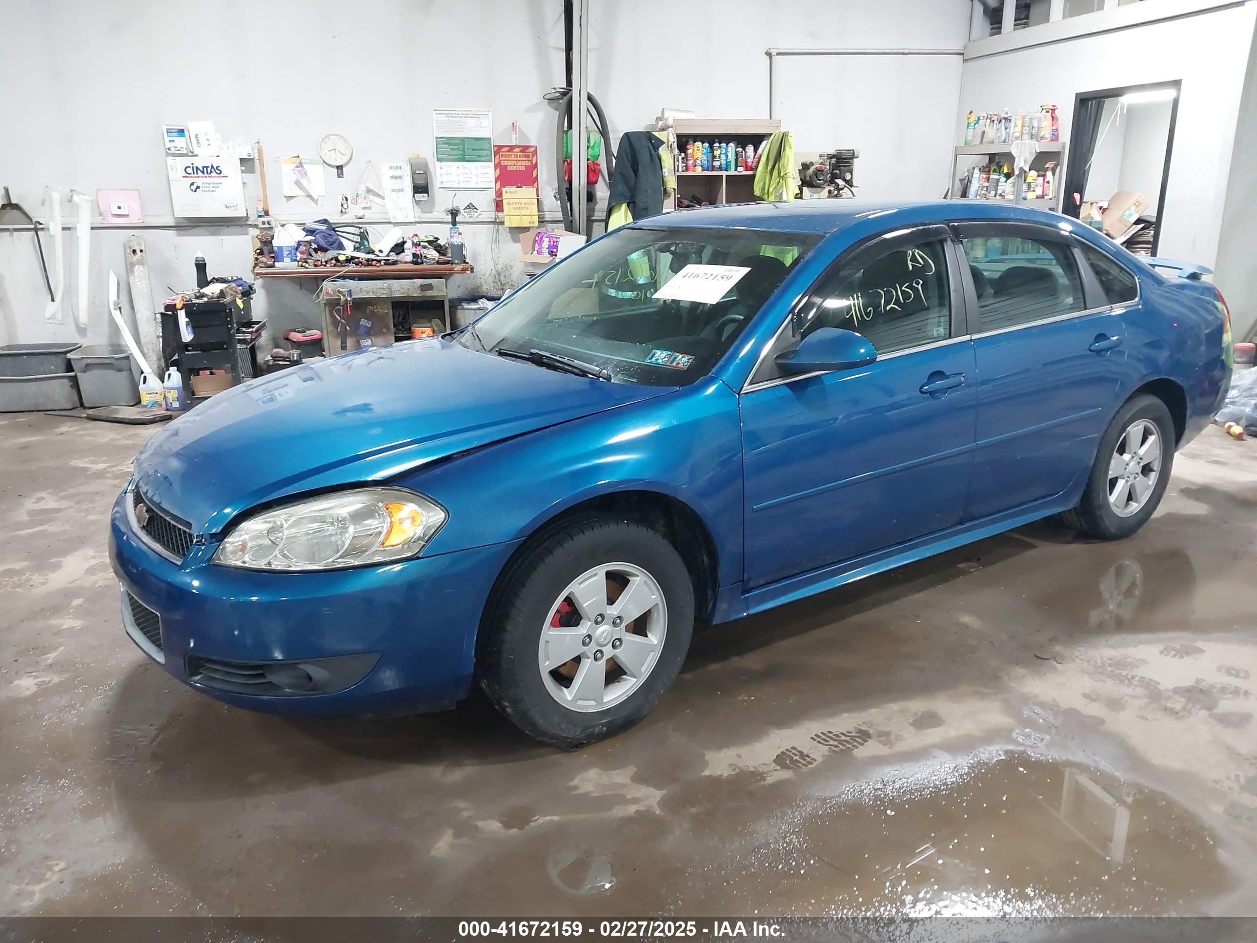 2010 Chevrolet Impala Lt Blue vin: 2G1WB5EN2A1119298