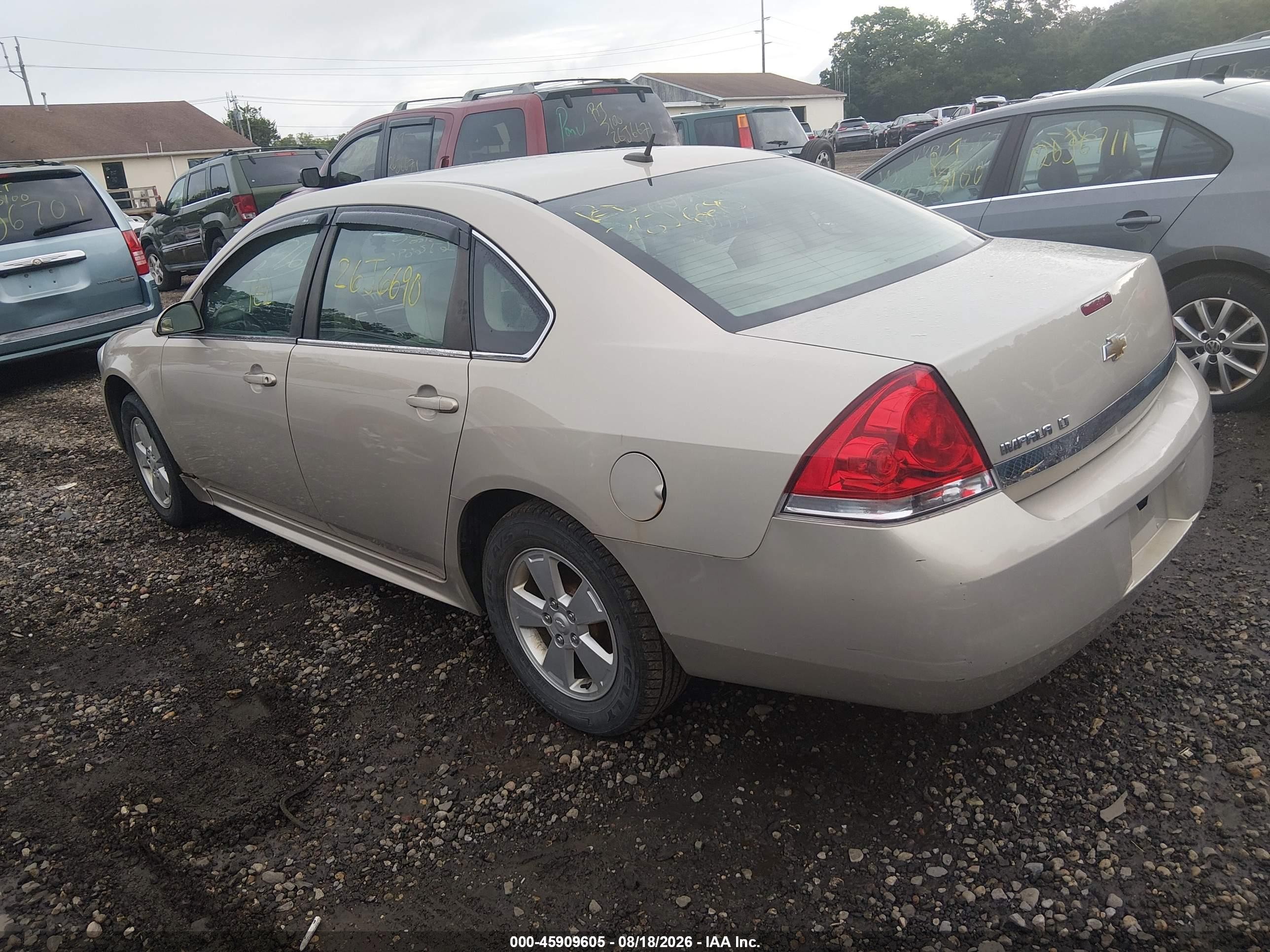 2010 Chevrolet Impala Lt Tan vin: 2G1WB5EN3A1138801