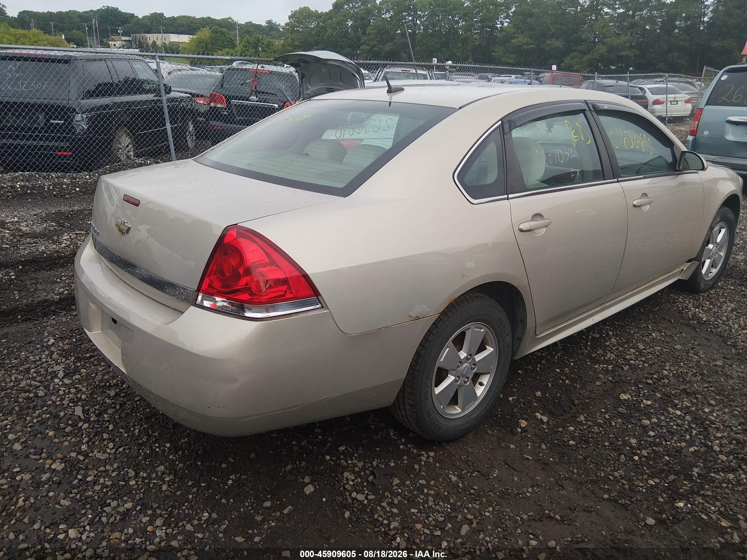 2010 Chevrolet Impala Lt Tan vin: 2G1WB5EN3A1138801