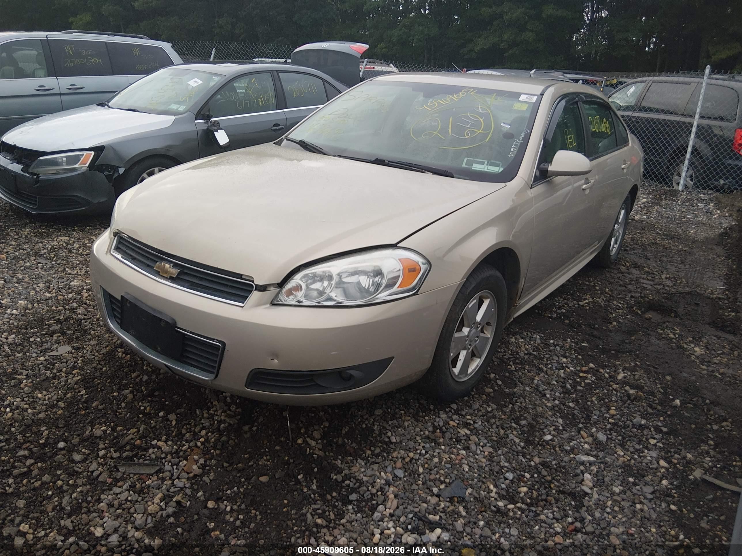 2010 Chevrolet Impala Lt Tan vin: 2G1WB5EN3A1138801