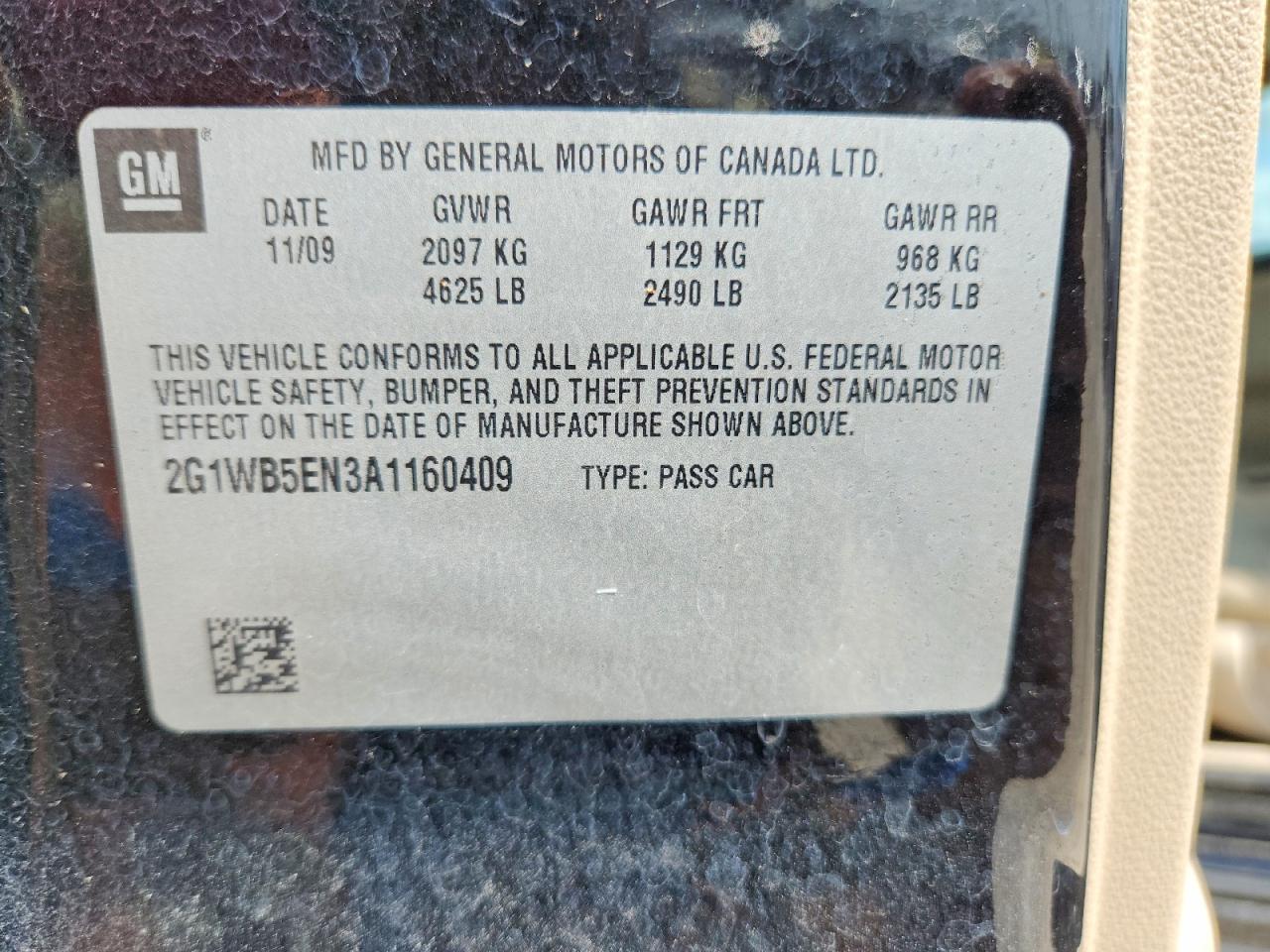 2010 Chevrolet Impala Lt Black vin: 2G1WB5EN3A1160409