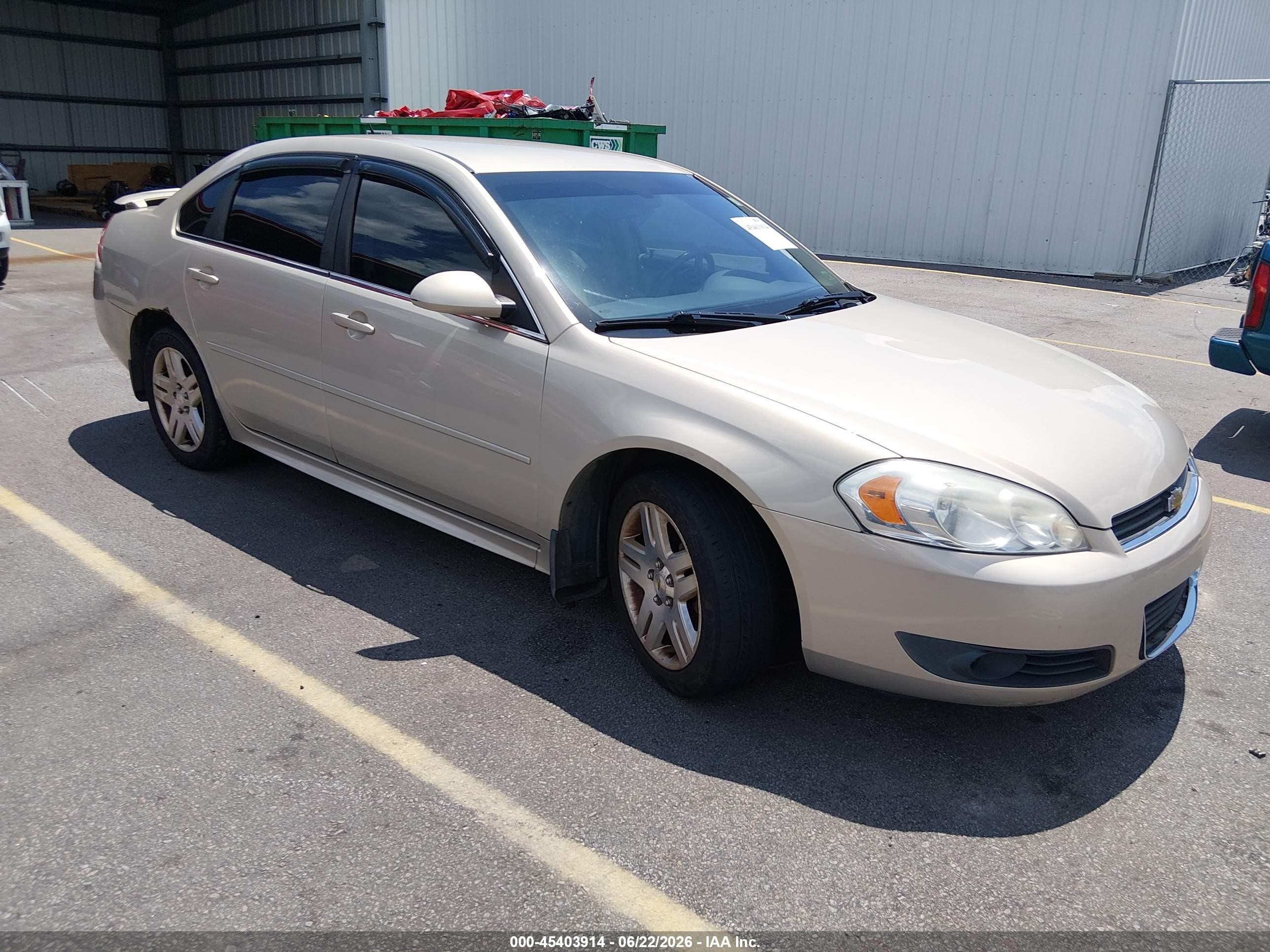 2010 Chevrolet Impala Lt Beige vin: 2G1WB5EN3A1175363