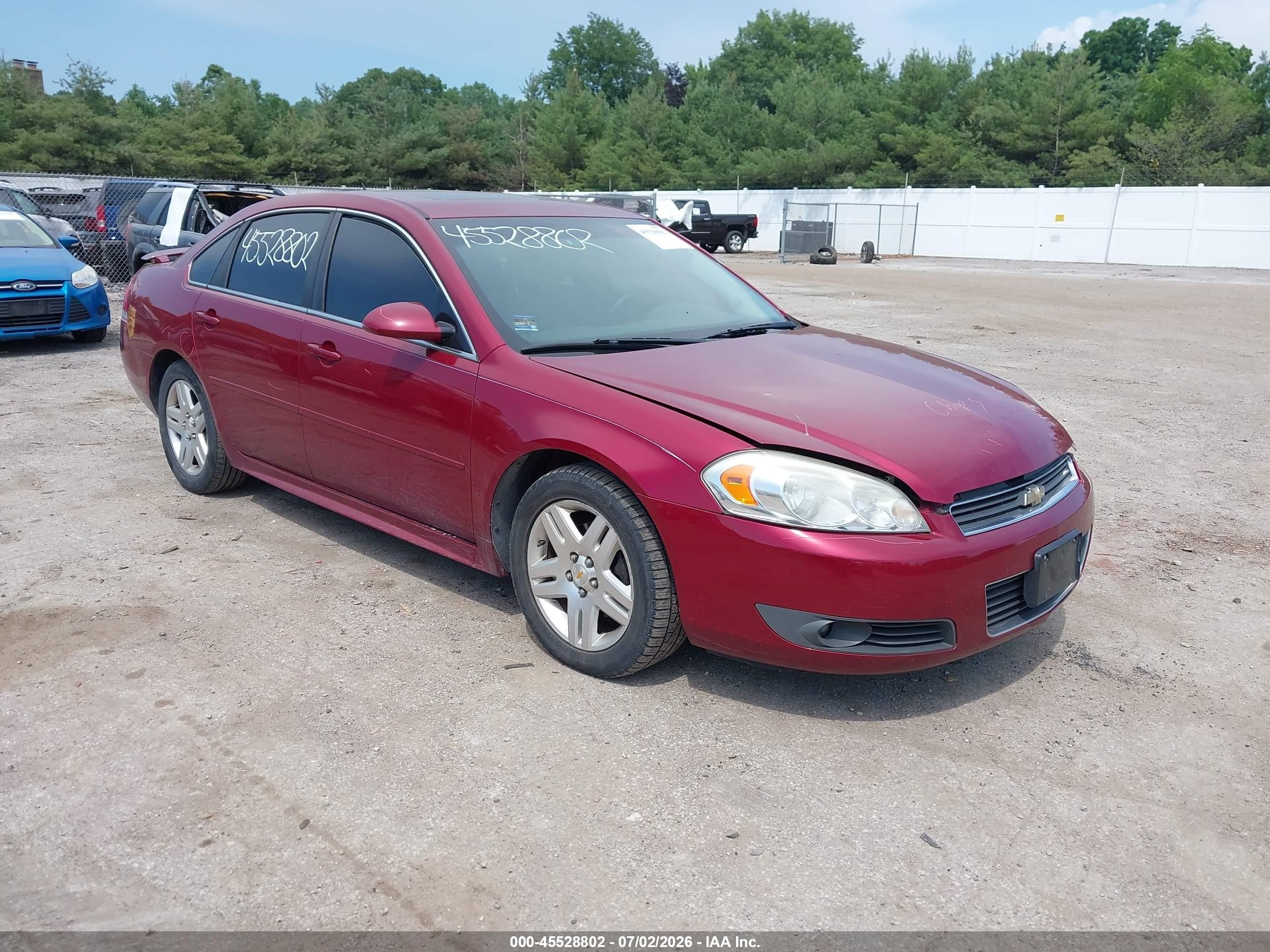 2010 Chevrolet Impala Lt Burgundy vin: 2G1WB5EN3A1230491