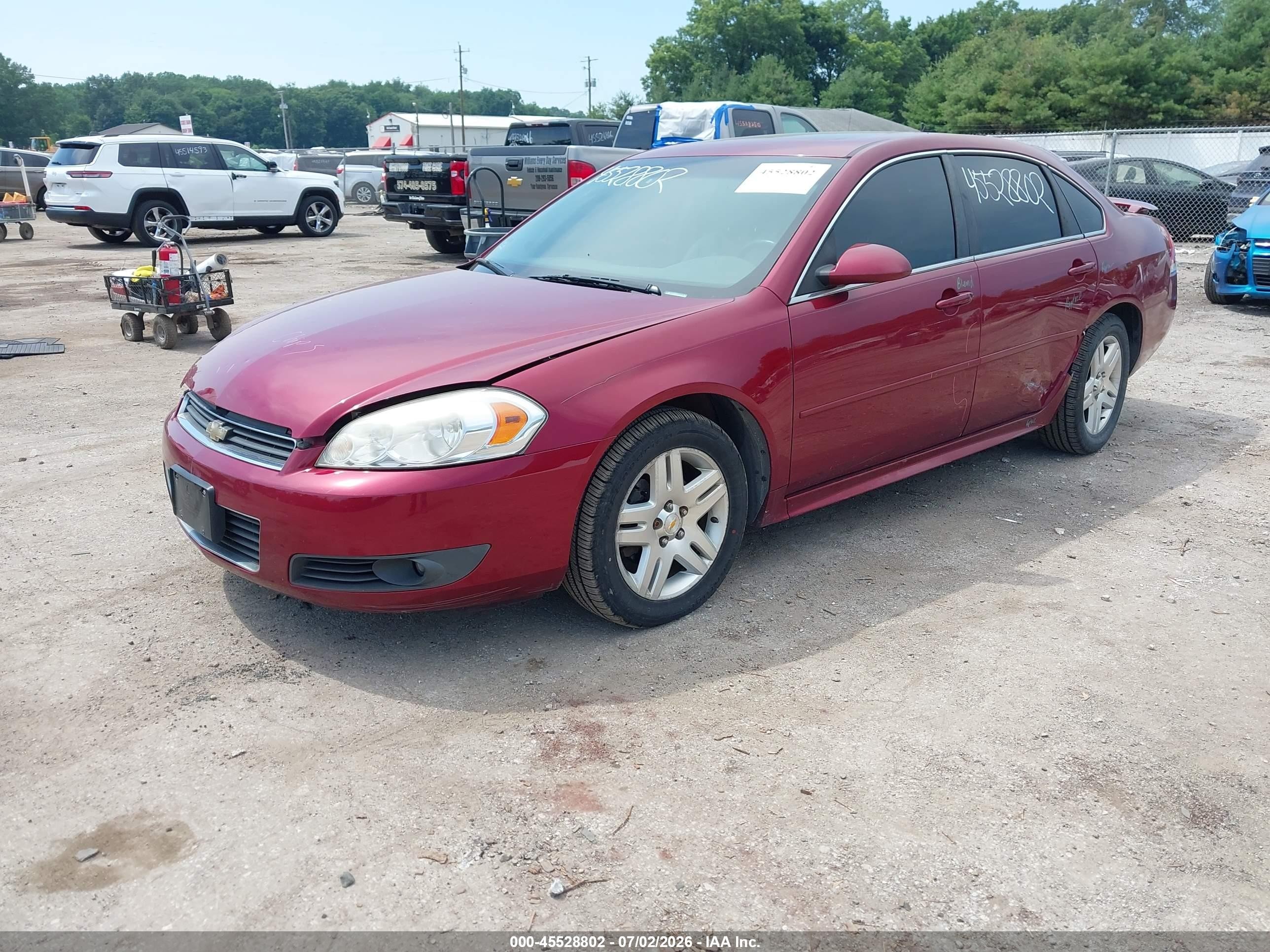 2010 Chevrolet Impala Lt Burgundy vin: 2G1WB5EN3A1230491
