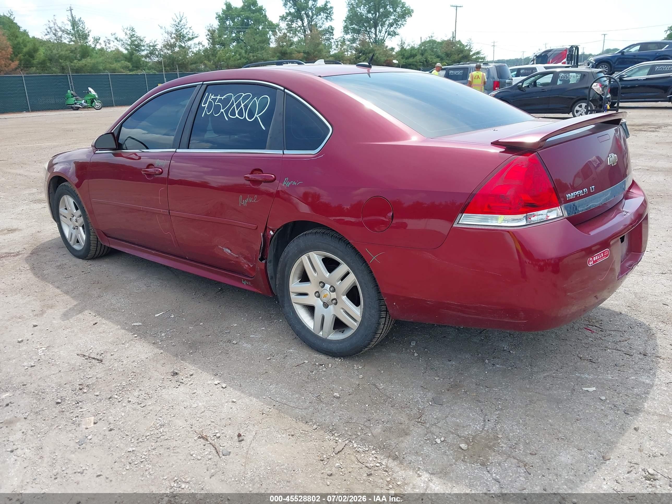 2010 Chevrolet Impala Lt Burgundy vin: 2G1WB5EN3A1230491