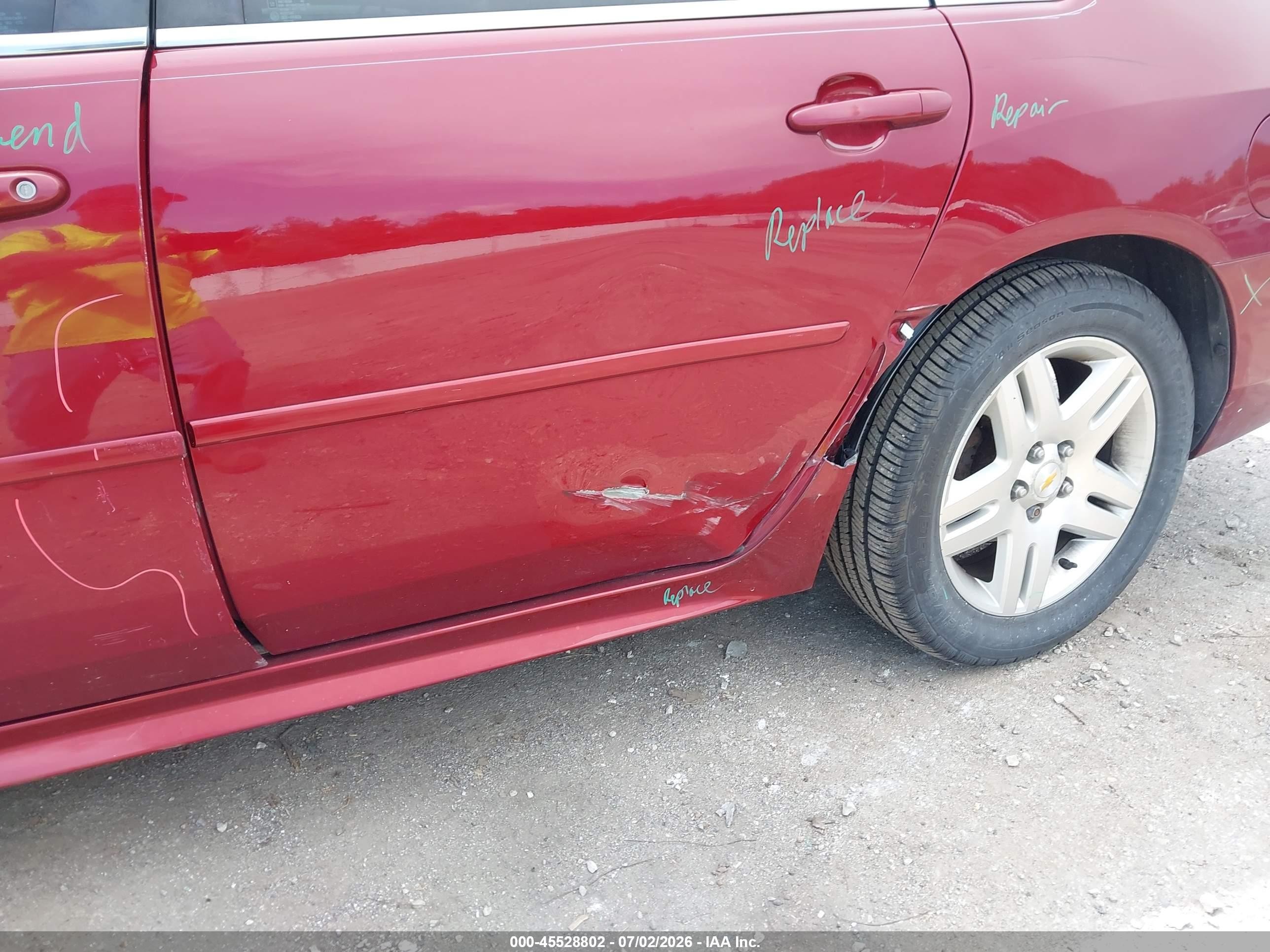 2010 Chevrolet Impala Lt Burgundy vin: 2G1WB5EN3A1230491