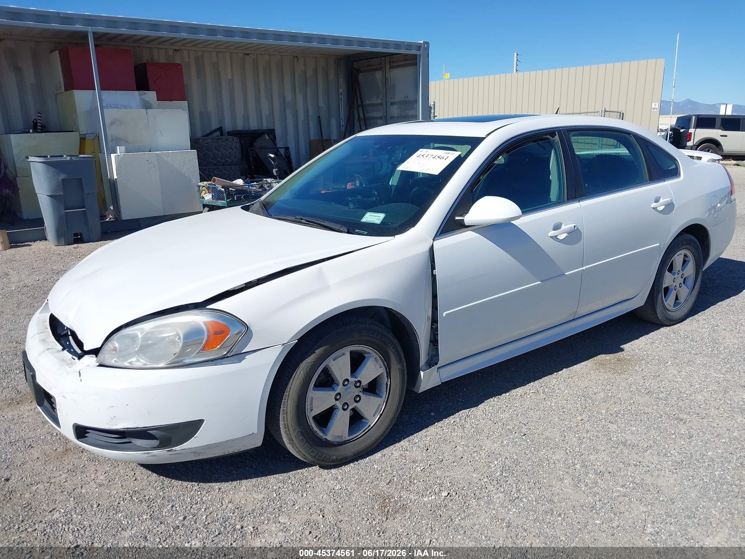 2010 Chevrolet Impala Lt White vin: 2G1WB5EN5A1129307