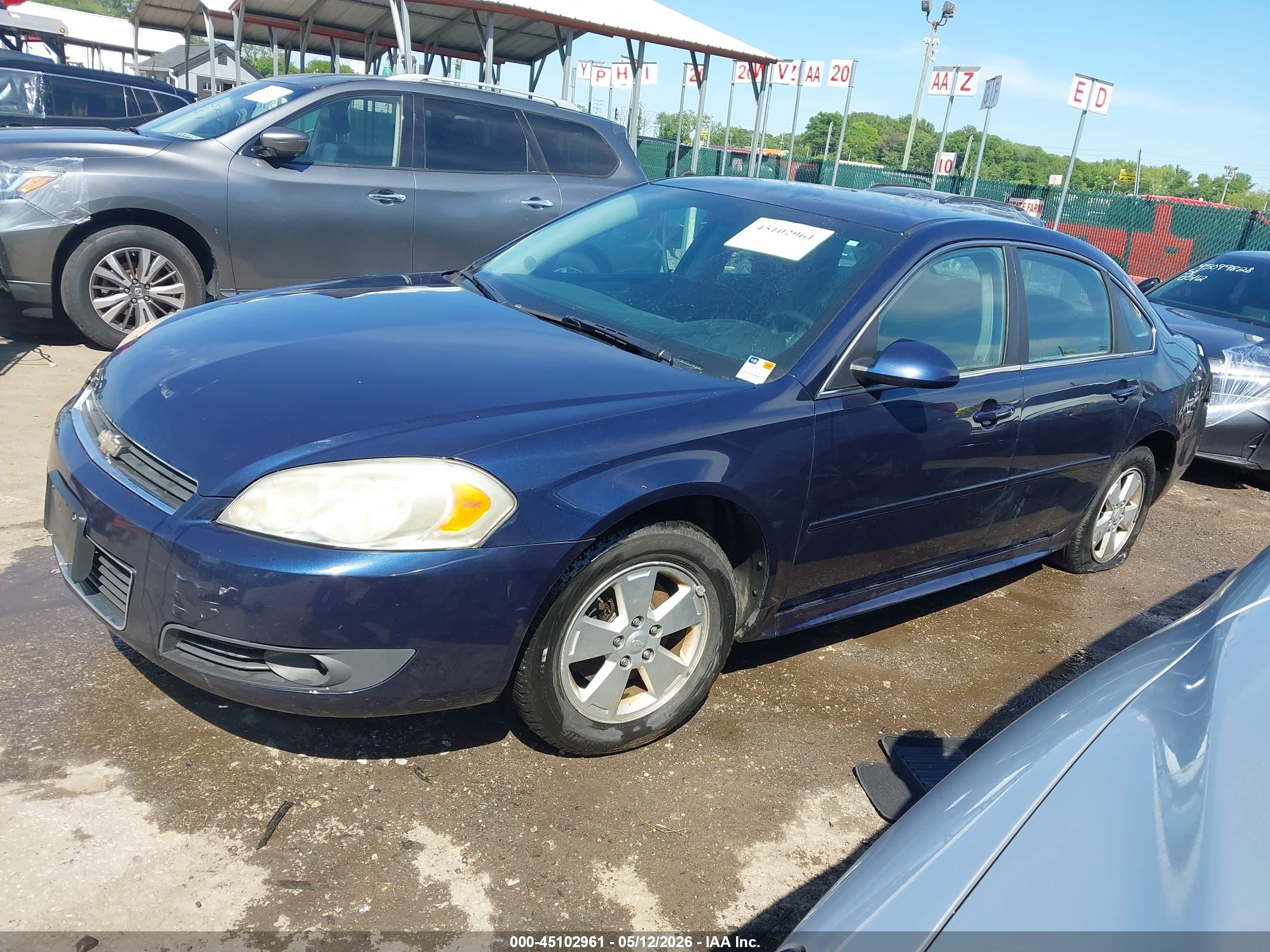 2010 Chevrolet Impala Lt Blue vin: 2G1WB5EN5A1217807