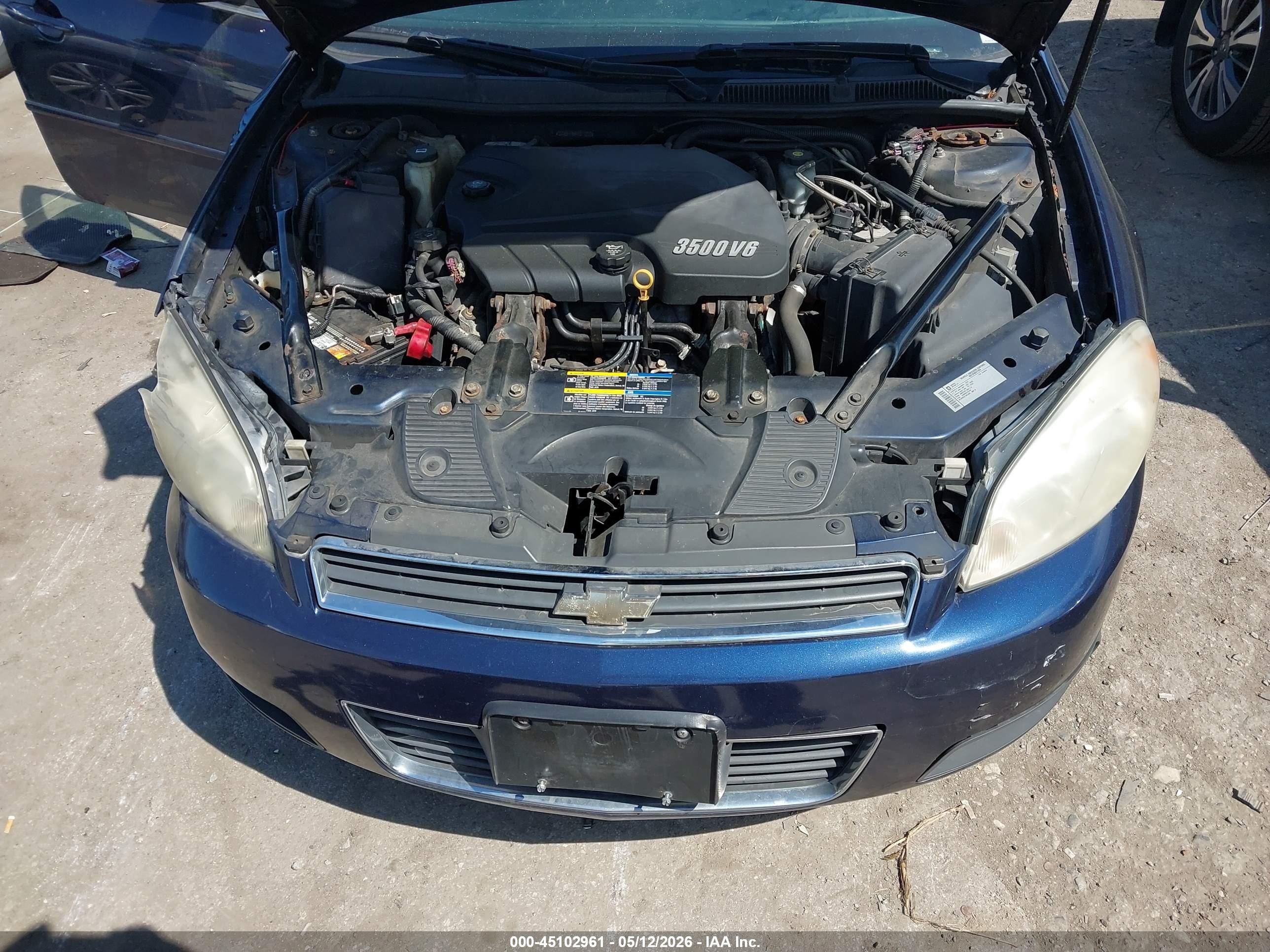 2010 Chevrolet Impala Lt Blue vin: 2G1WB5EN5A1217807