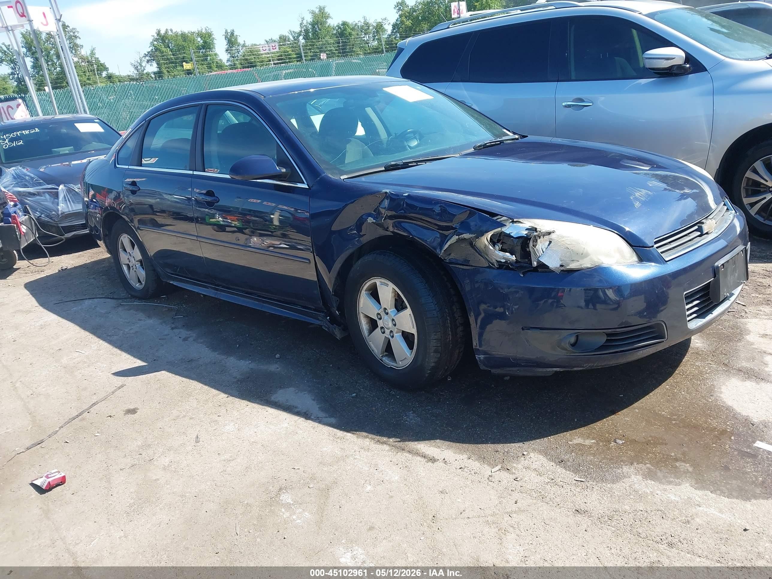 2010 Chevrolet Impala Lt Blue vin: 2G1WB5EN5A1217807
