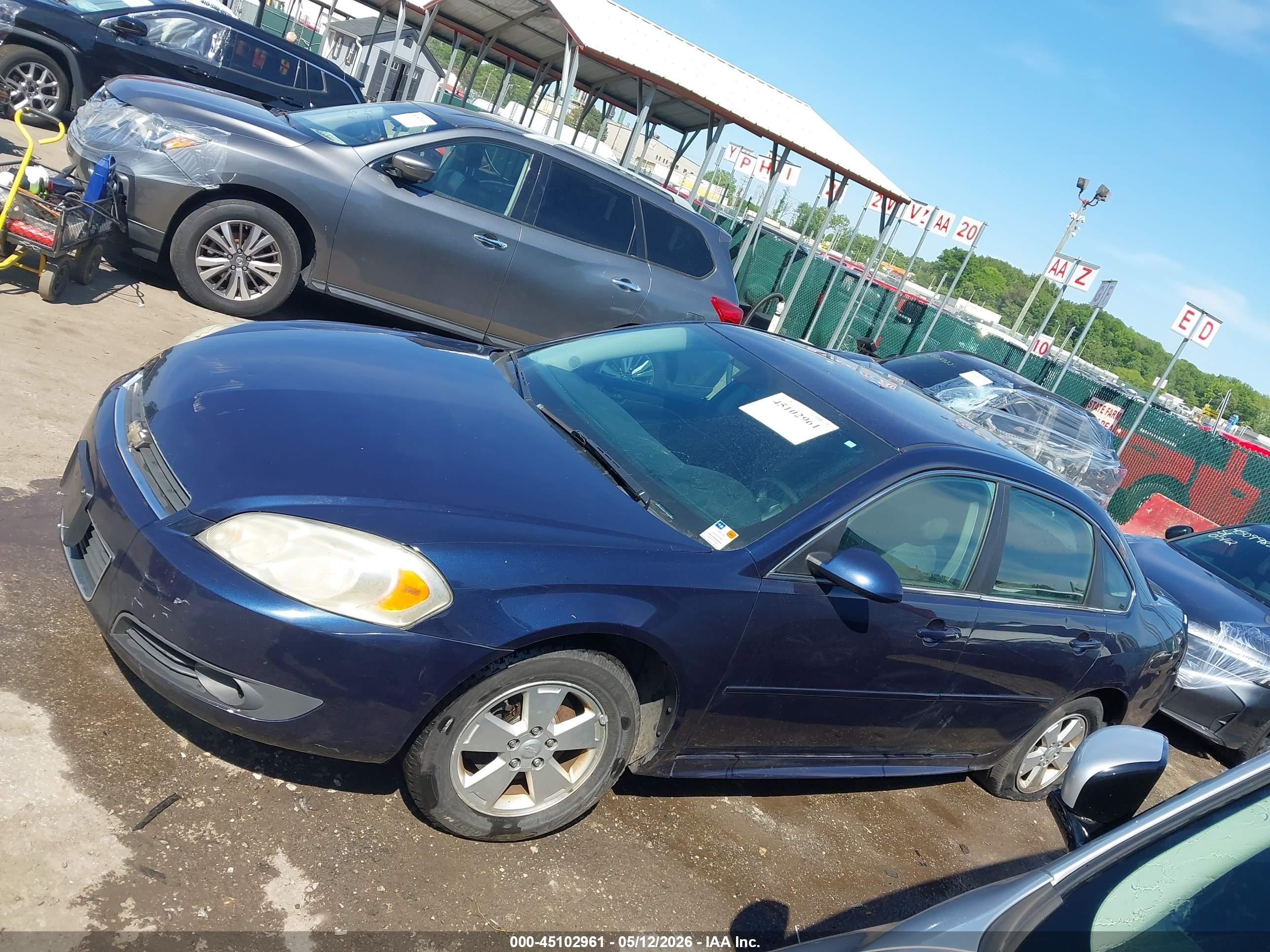 2010 Chevrolet Impala Lt Blue vin: 2G1WB5EN5A1217807