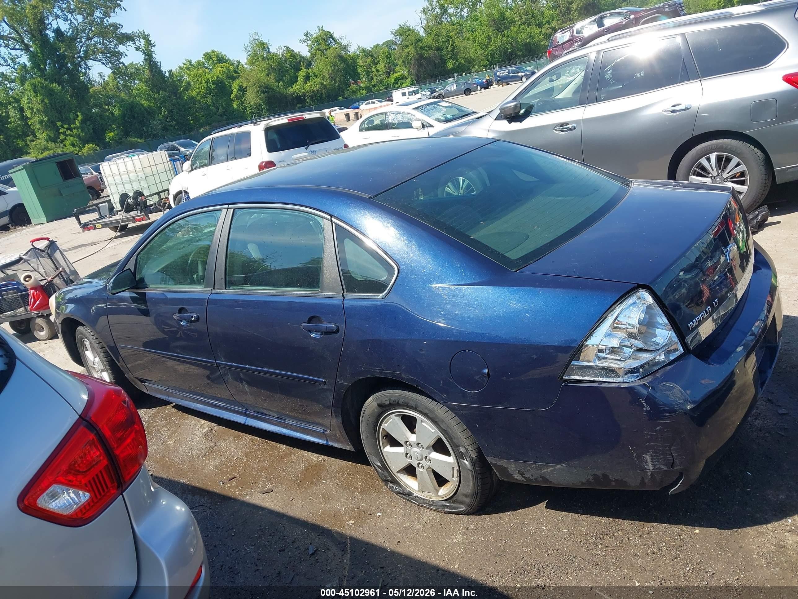 2010 Chevrolet Impala Lt Blue vin: 2G1WB5EN5A1217807