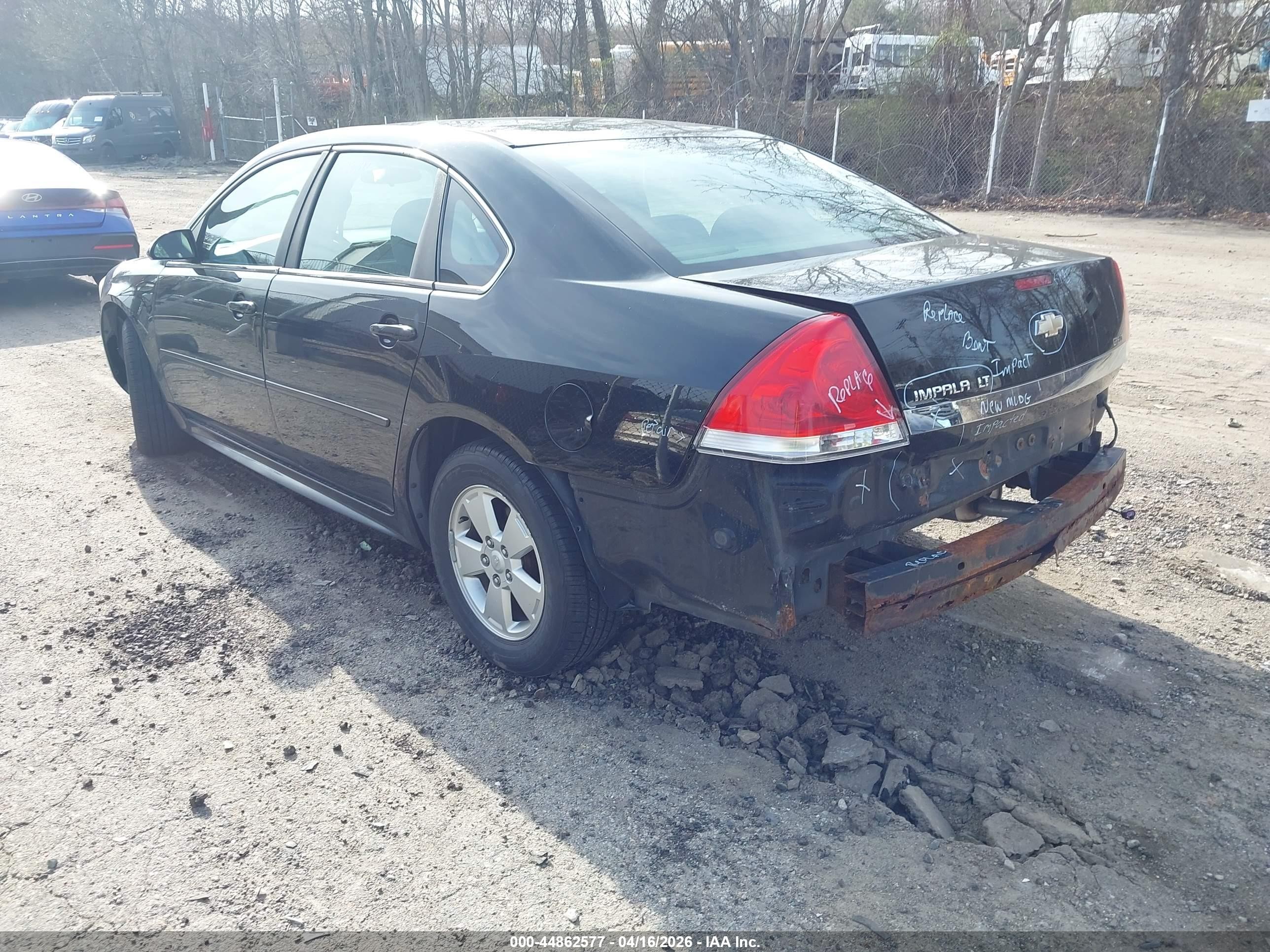 2010 Chevrolet Impala Lt Black vin: 2G1WB5EN5A1232257