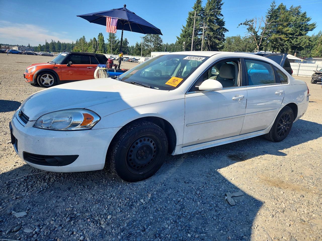 2010 Chevrolet Impala Lt White vin: 2G1WB5EN5A1265095