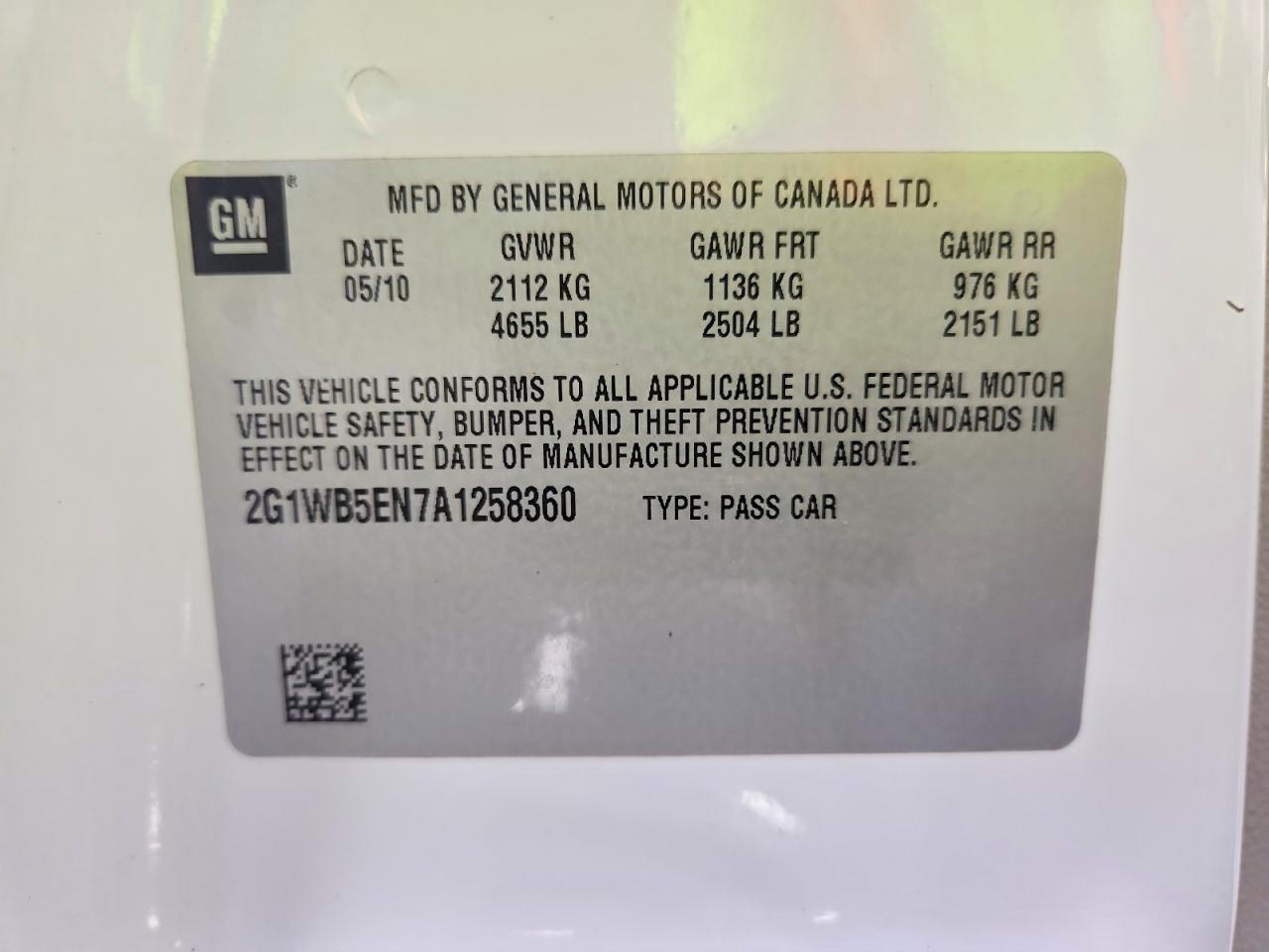 2010 Chevrolet Impala Lt White vin: 2G1WB5EN7A1258360