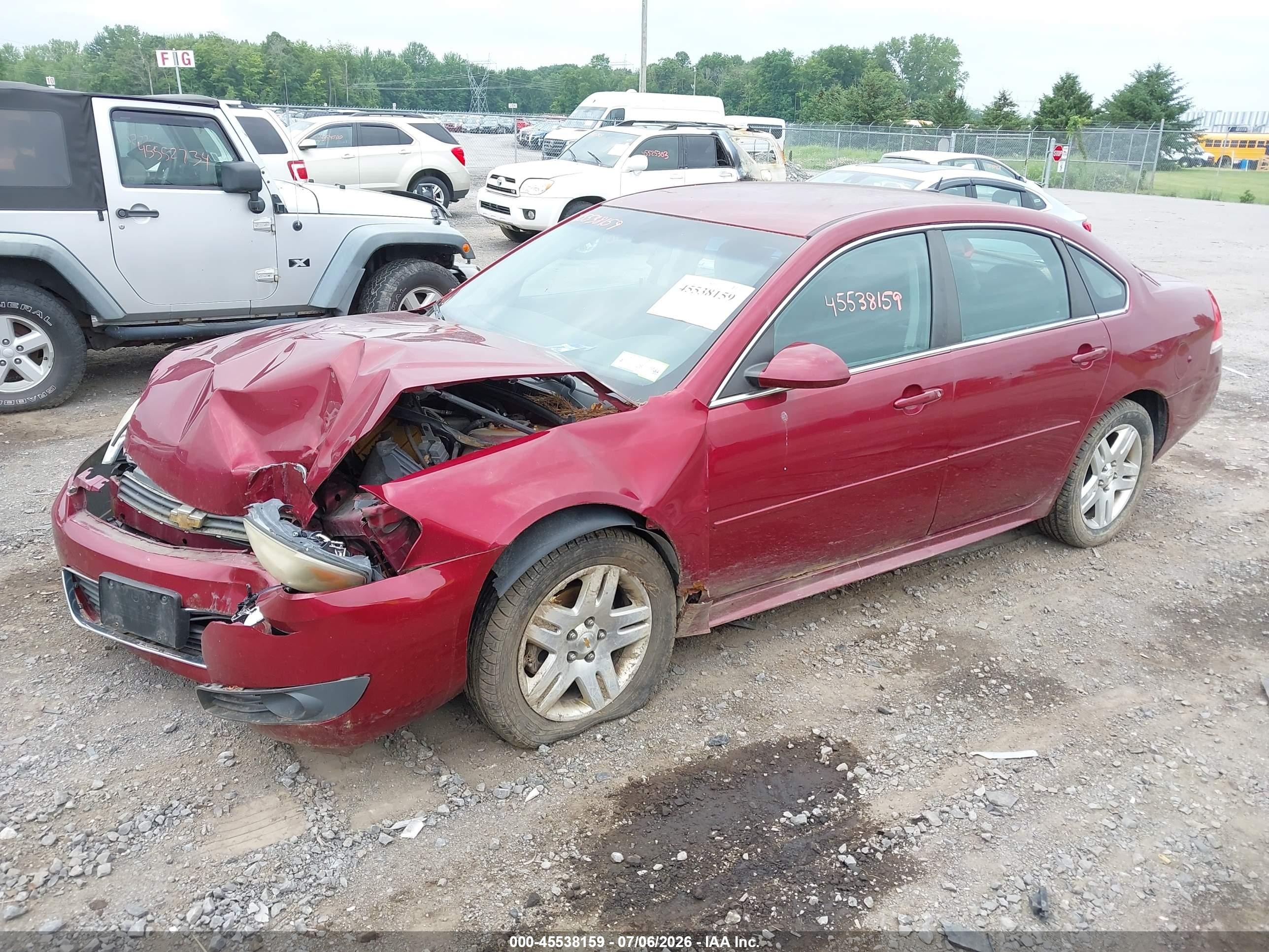 2010 Chevrolet Impala Lt Красный vin: 2G1WB5EN8A1237386