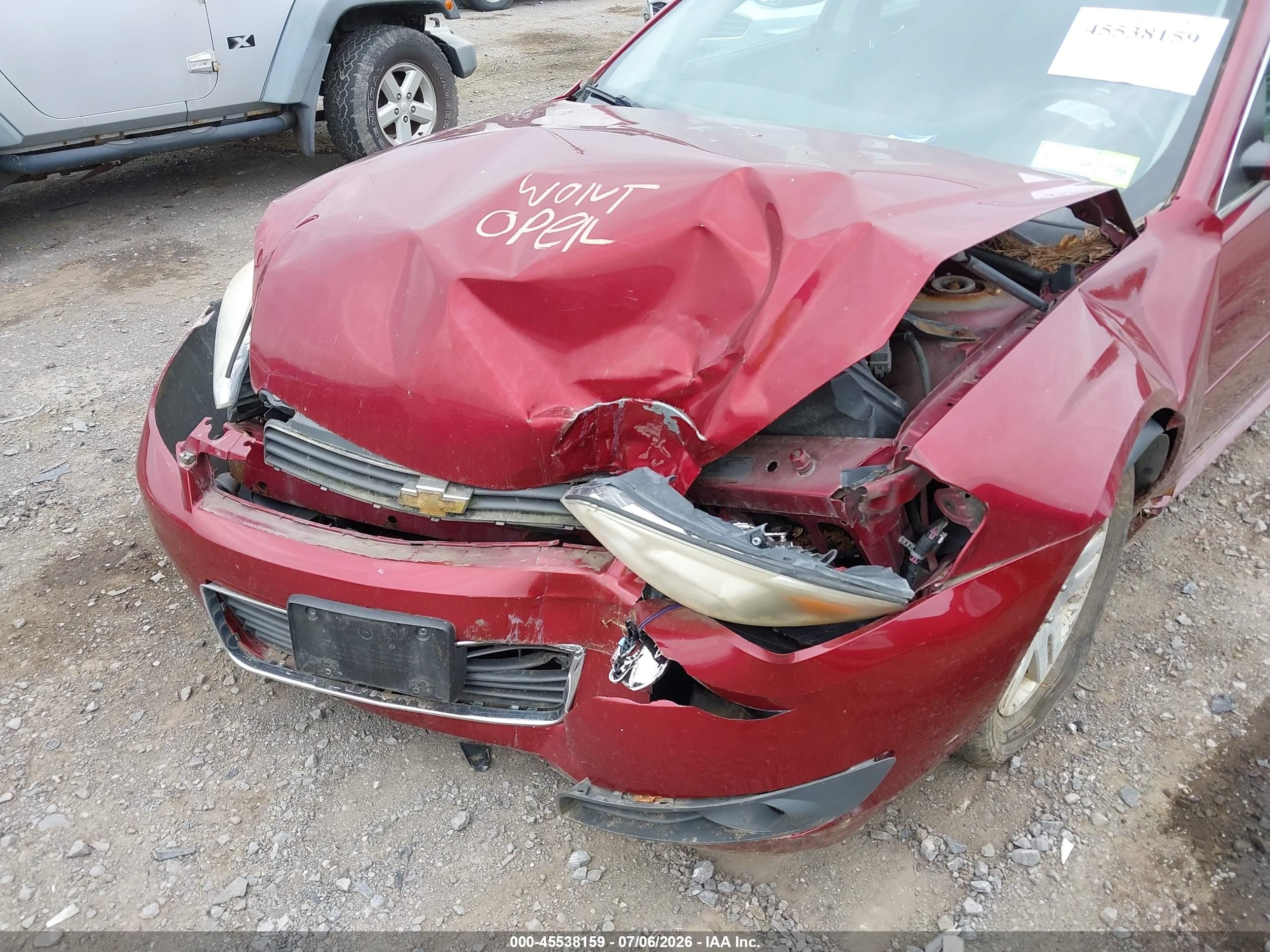2010 Chevrolet Impala Lt Красный vin: 2G1WB5EN8A1237386