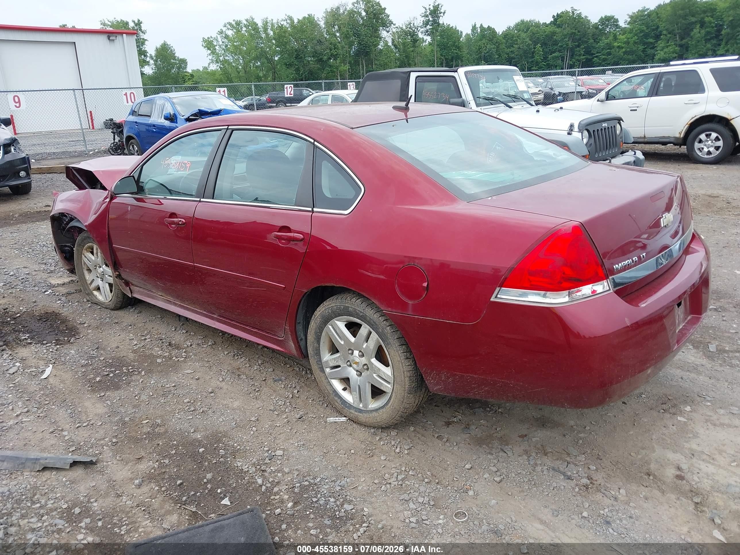 2010 Chevrolet Impala Lt Красный vin: 2G1WB5EN8A1237386