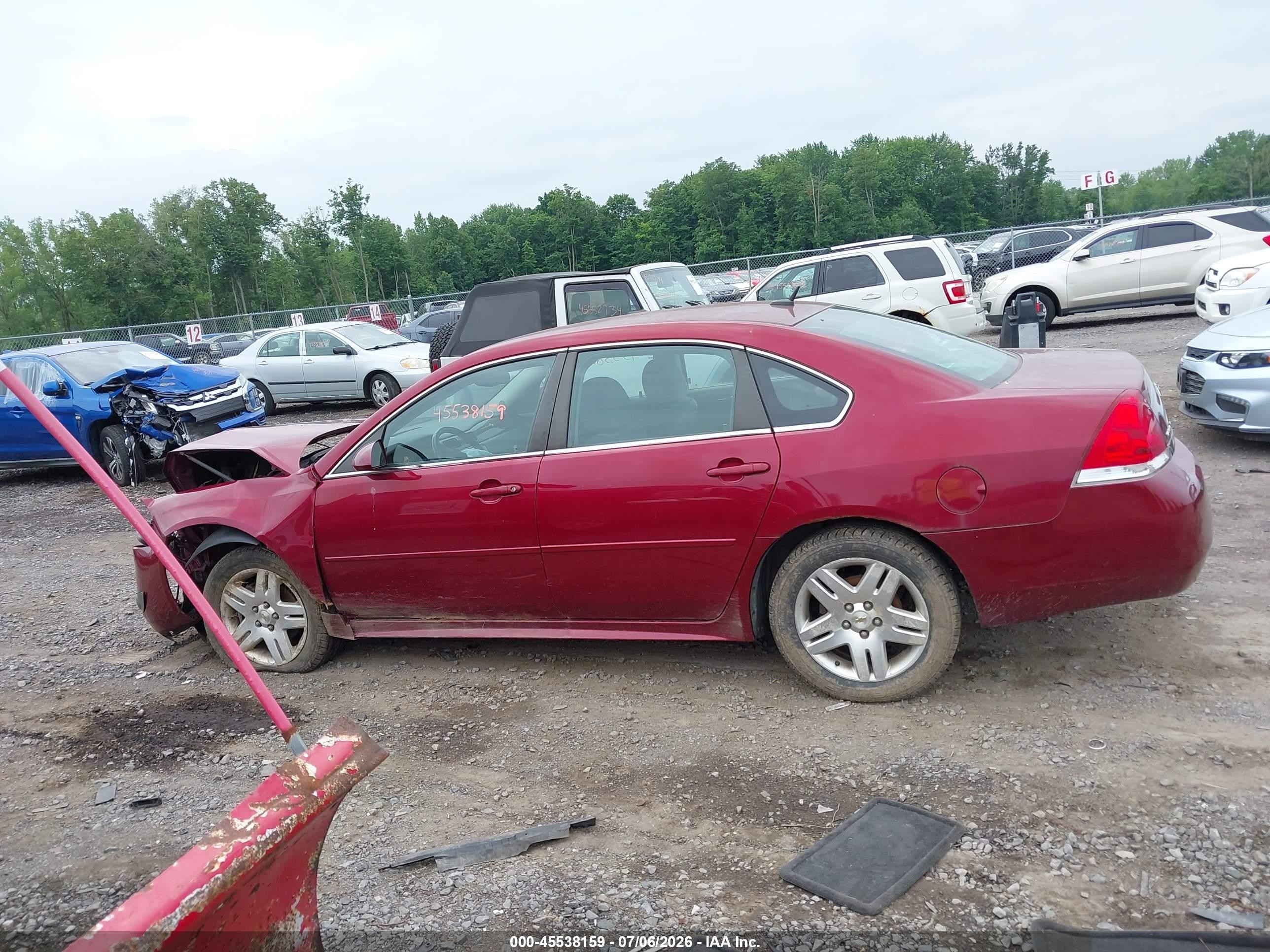 2010 Chevrolet Impala Lt Красный vin: 2G1WB5EN8A1237386