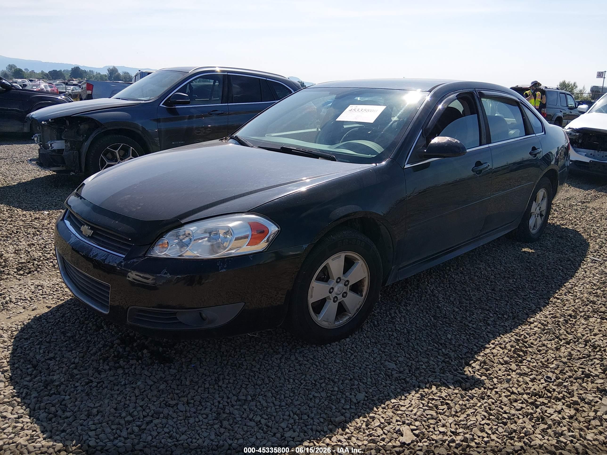 2010 Chevrolet Impala Lt Black vin: 2G1WB5EN9A1240538