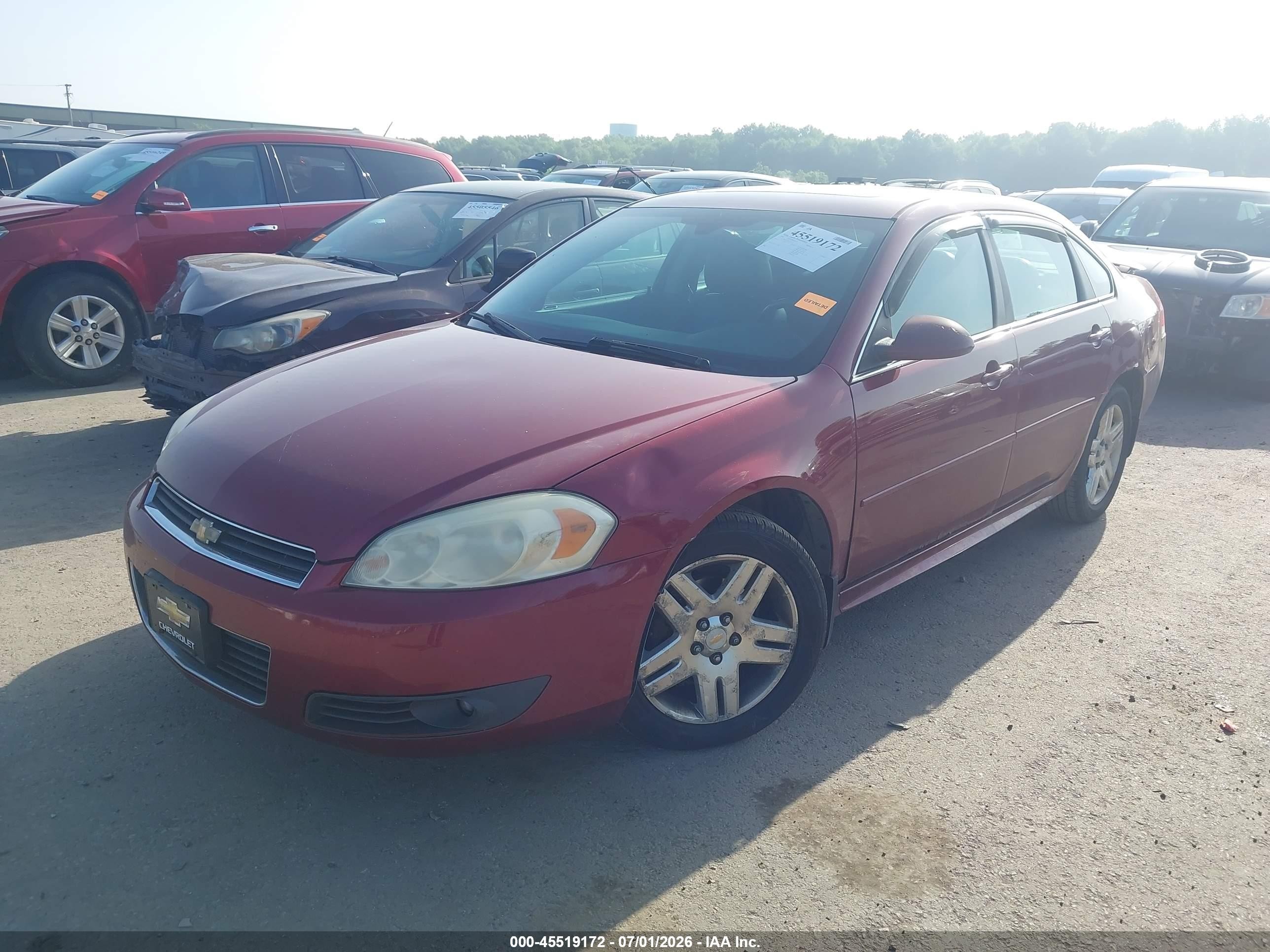 2010 Chevrolet Impala Lt Red vin: 2G1WB5EN9A1242757