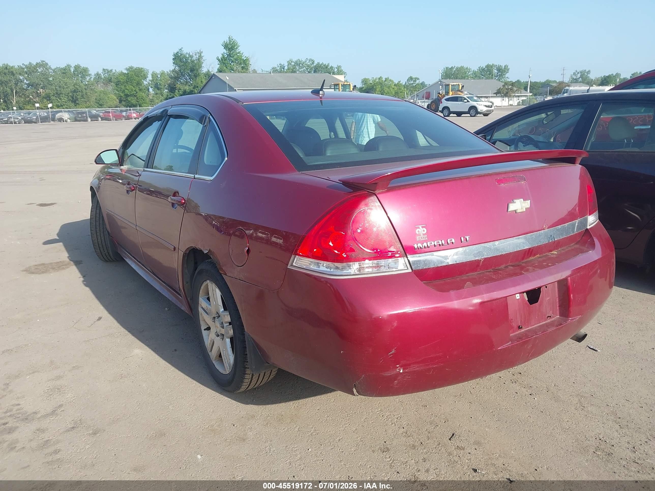 2010 Chevrolet Impala Lt Red vin: 2G1WB5EN9A1242757