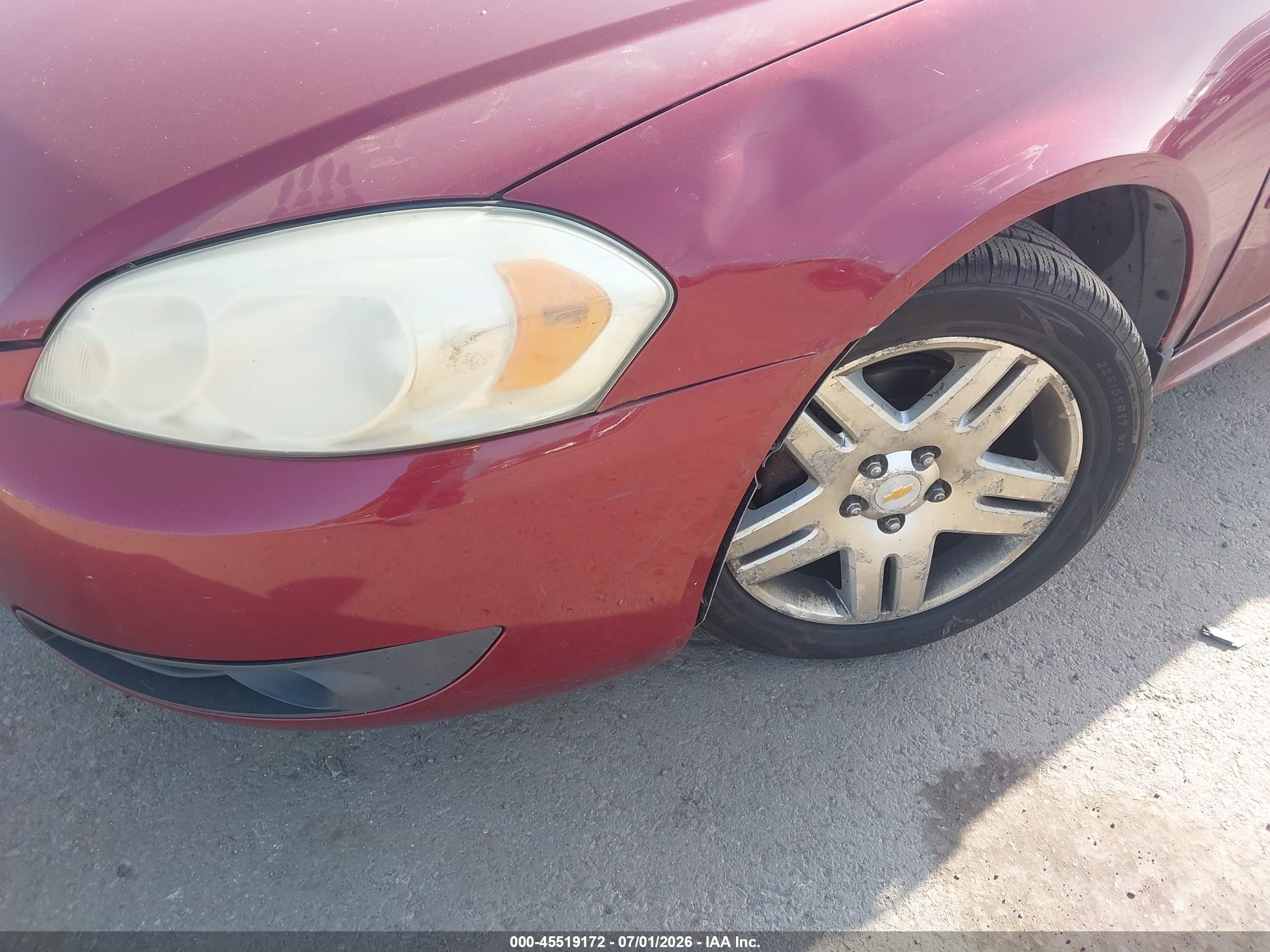 2010 Chevrolet Impala Lt Red vin: 2G1WB5EN9A1242757