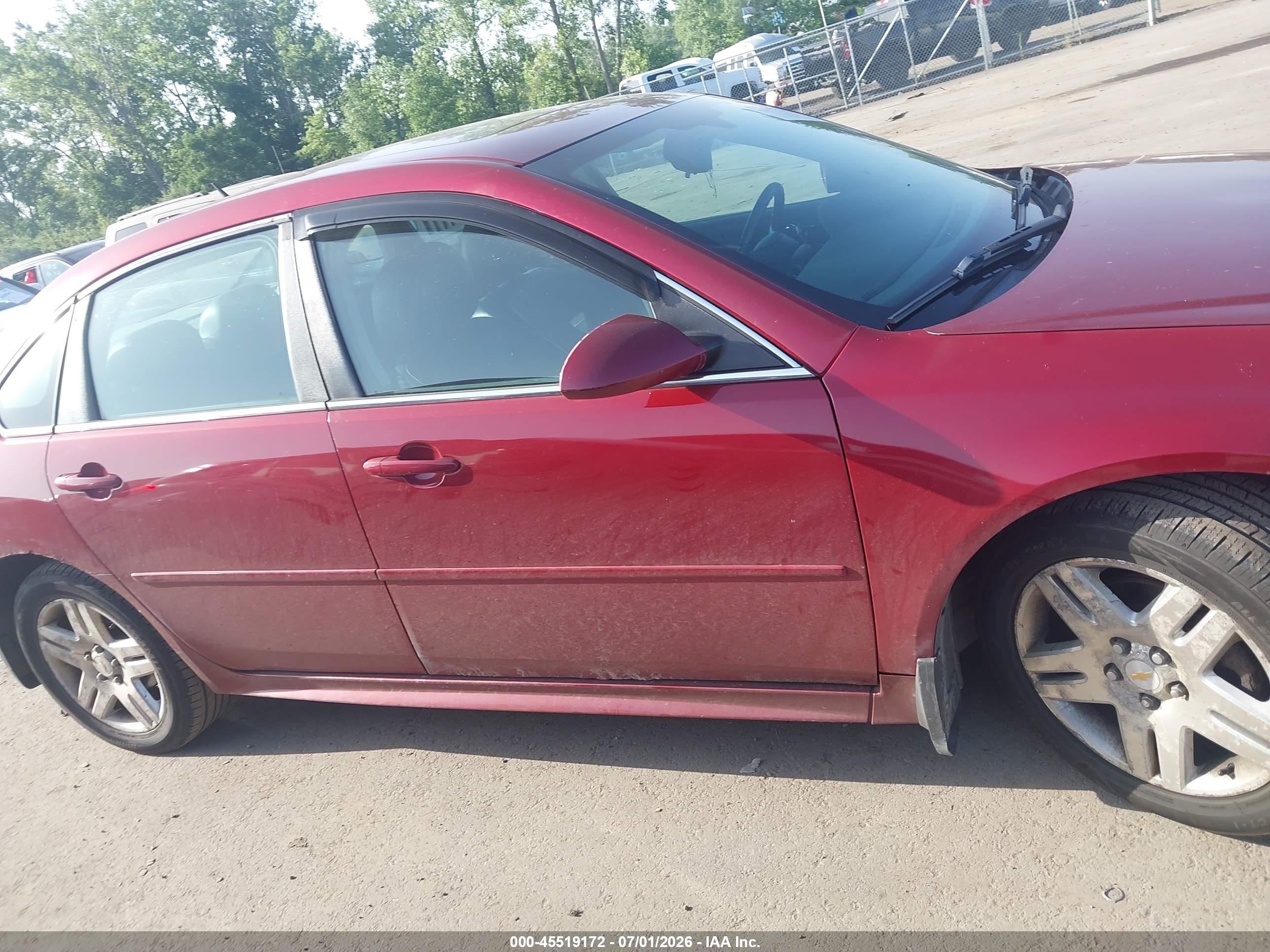 2010 Chevrolet Impala Lt Red vin: 2G1WB5EN9A1242757