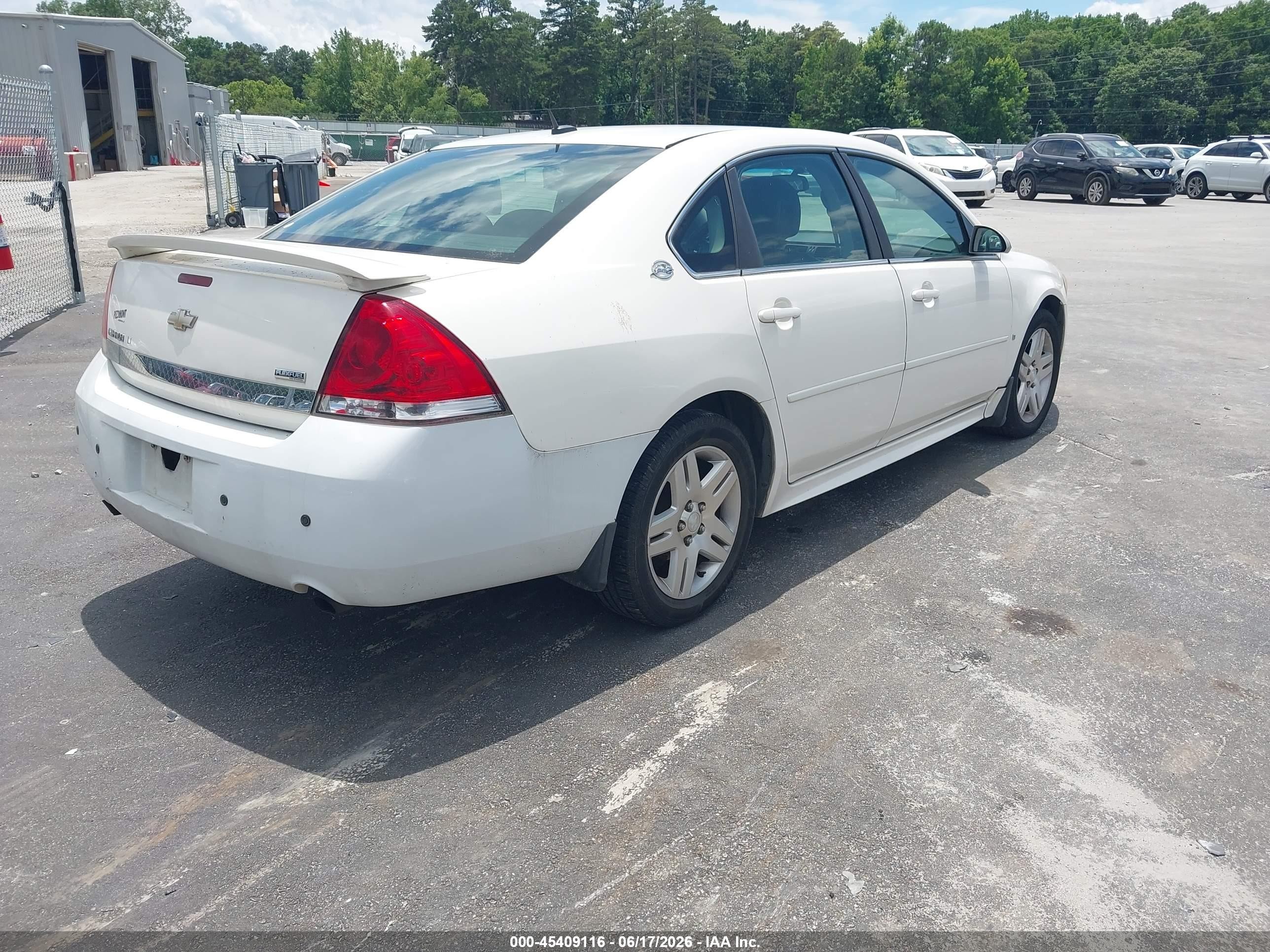 2009 Chevrolet Impala Lt White vin: 2G1WC57M591114478