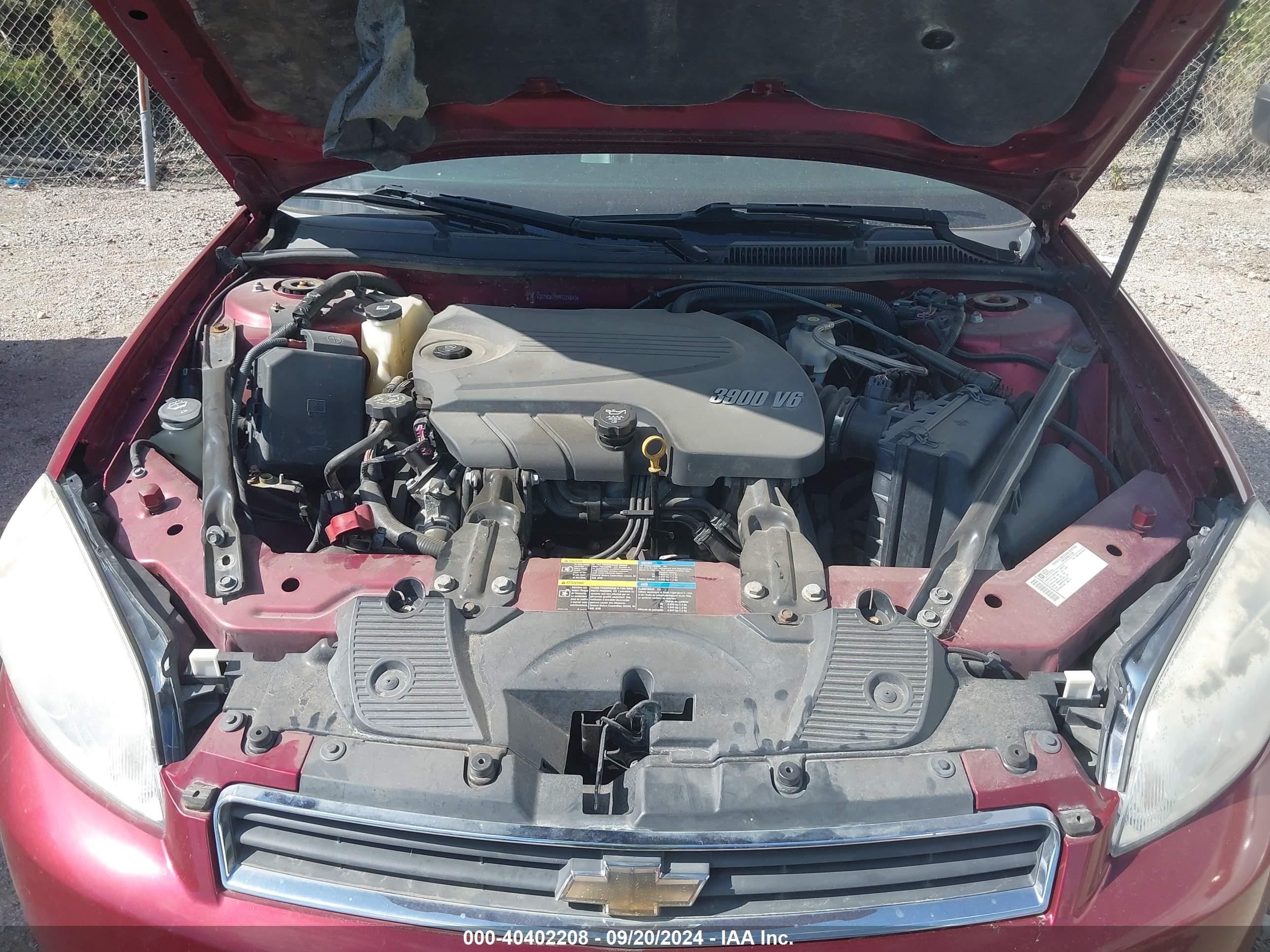 2009 Chevrolet Impala Lt Burgundy vin: 2G1WC57M591214547