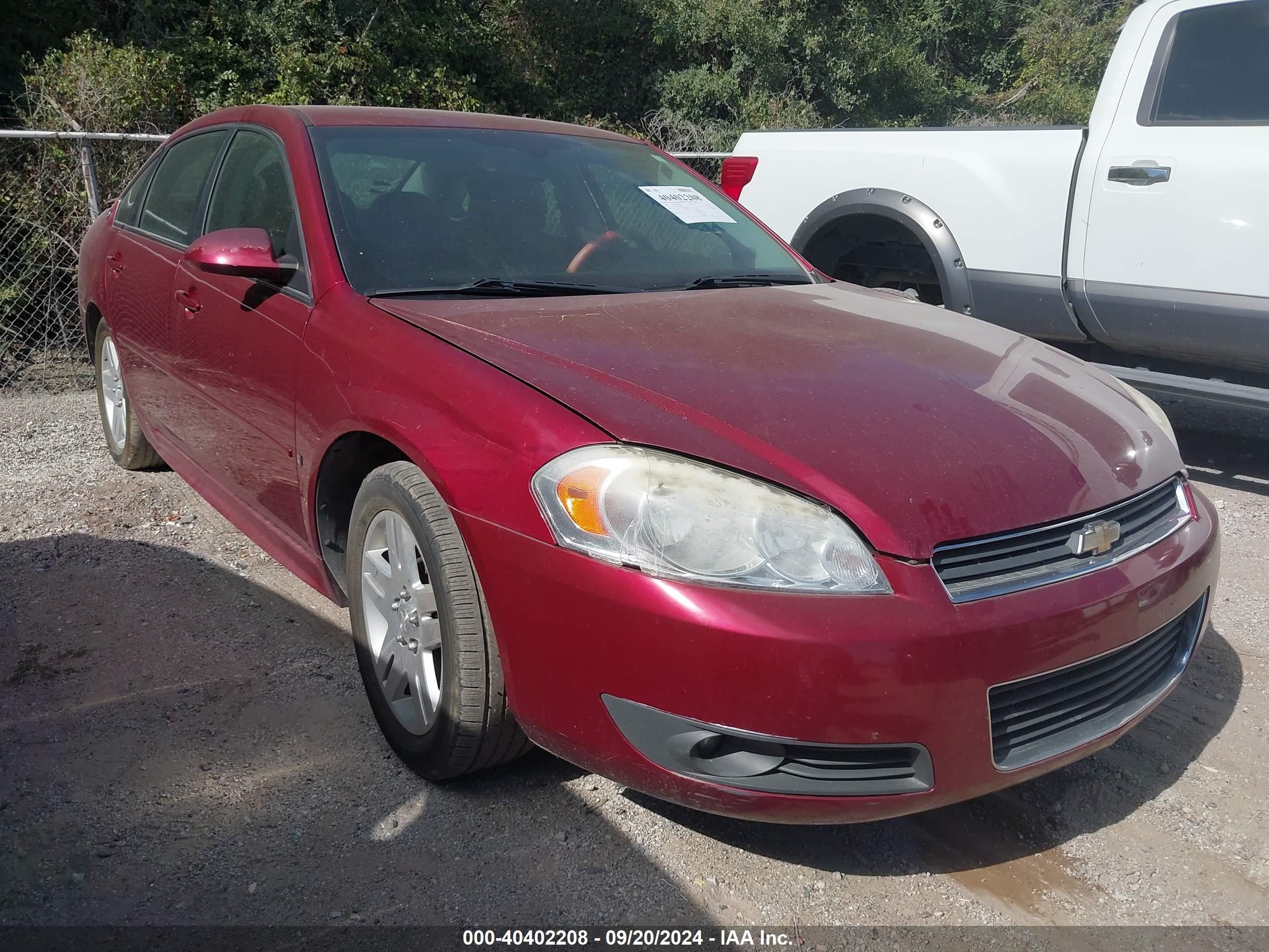 2009 Chevrolet Impala Lt Burgundy vin: 2G1WC57M591214547