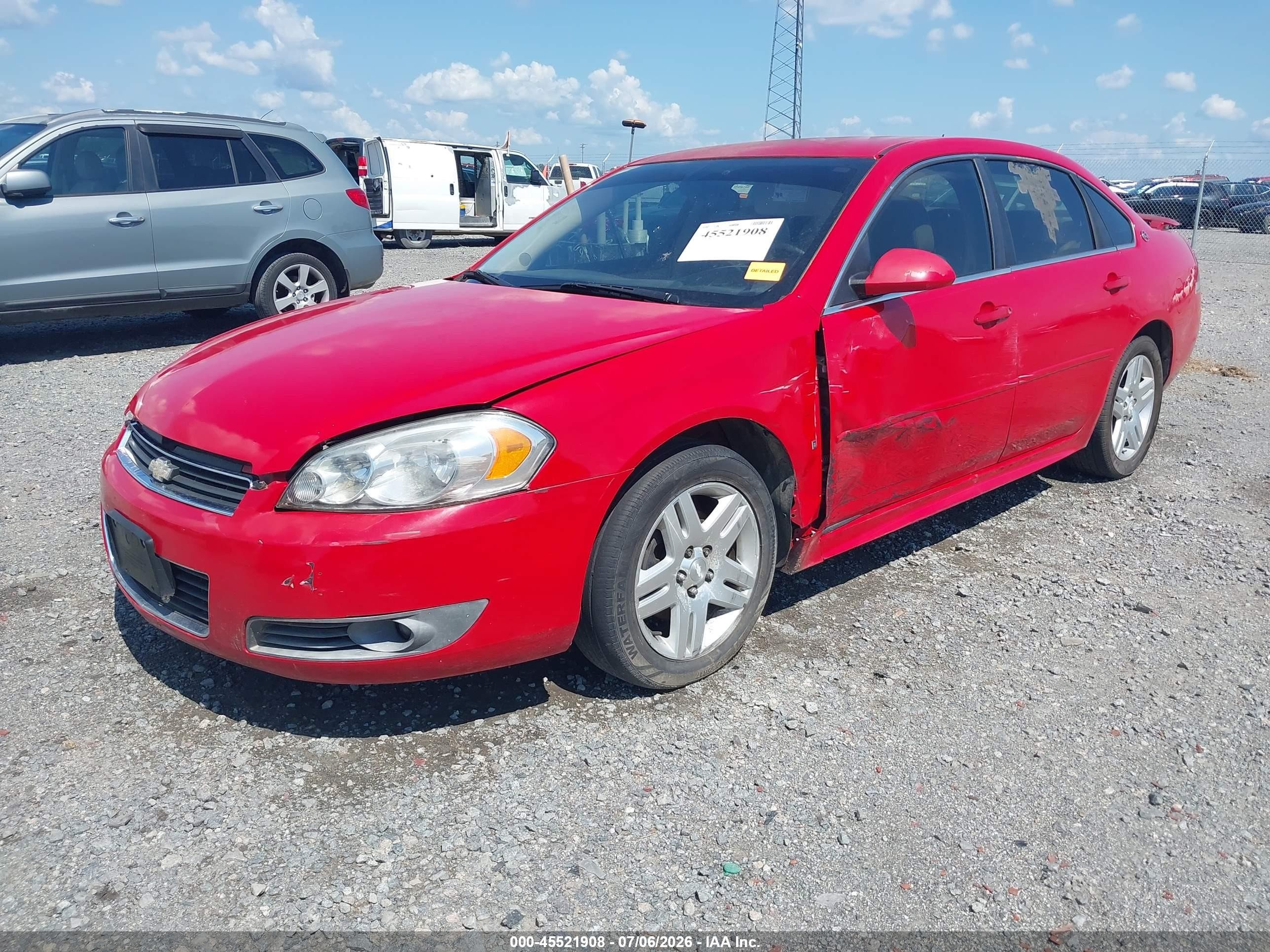 2009 Chevrolet Impala Lt Red vin: 2G1WC57M791203503