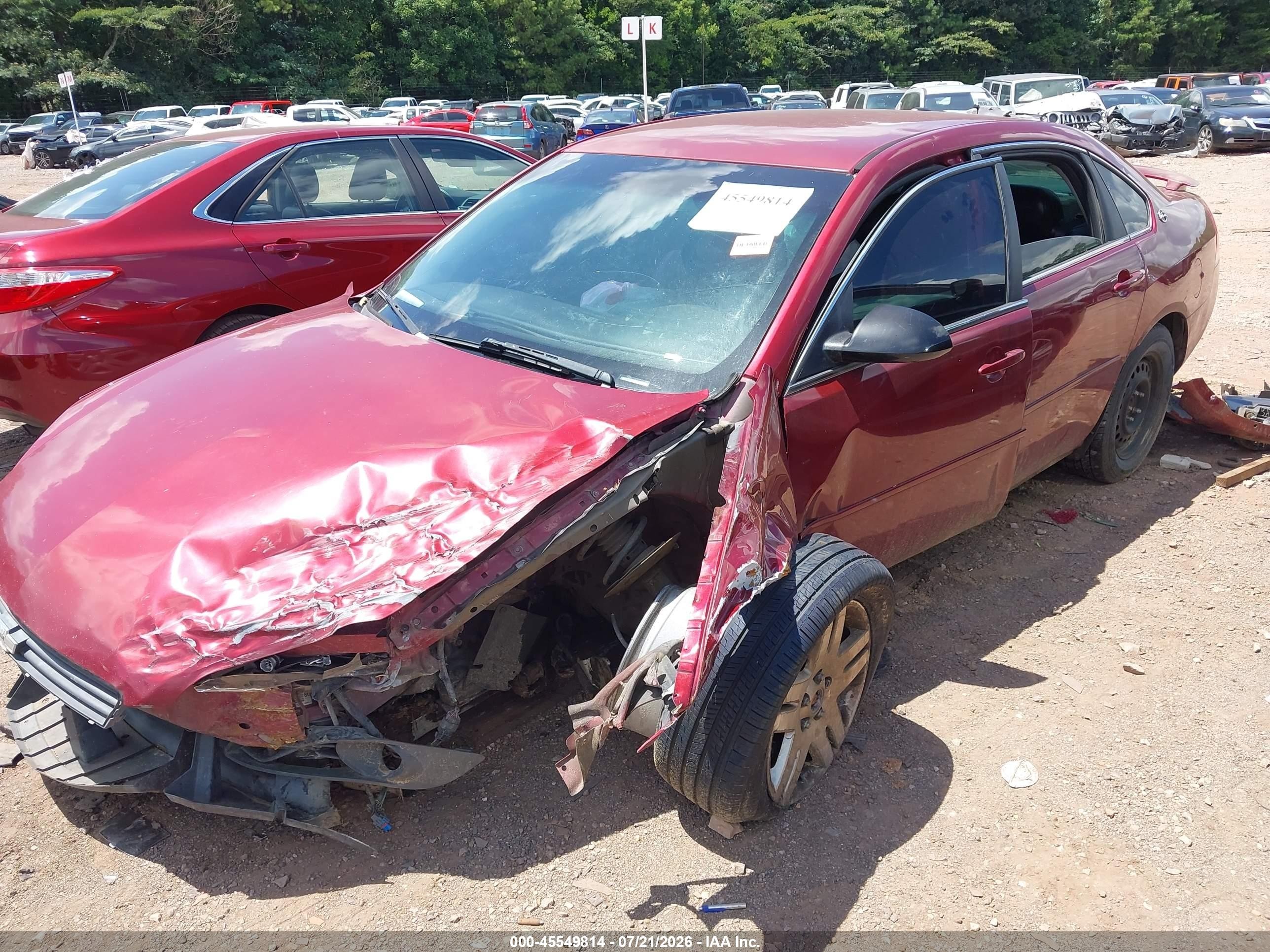 2009 Chevrolet Impala Lt Красный vin: 2G1WC57M991221386