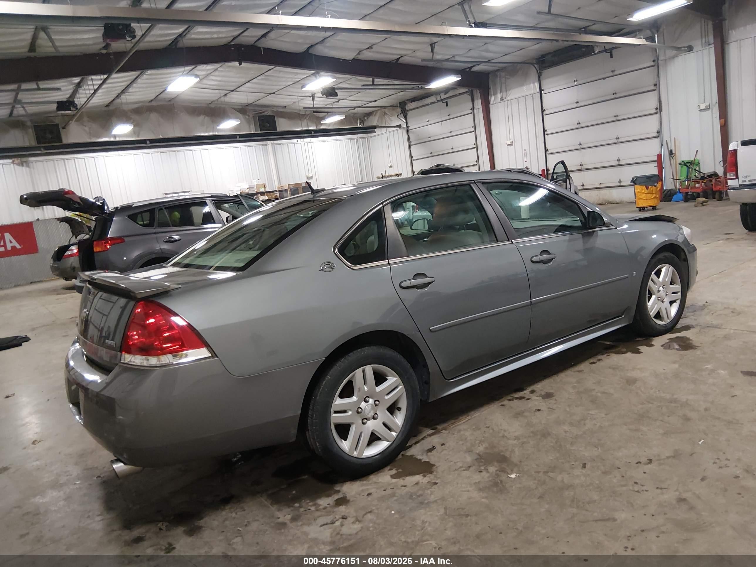 2009 Chevrolet Impala Lt Серый vin: 2G1WC57M991234705